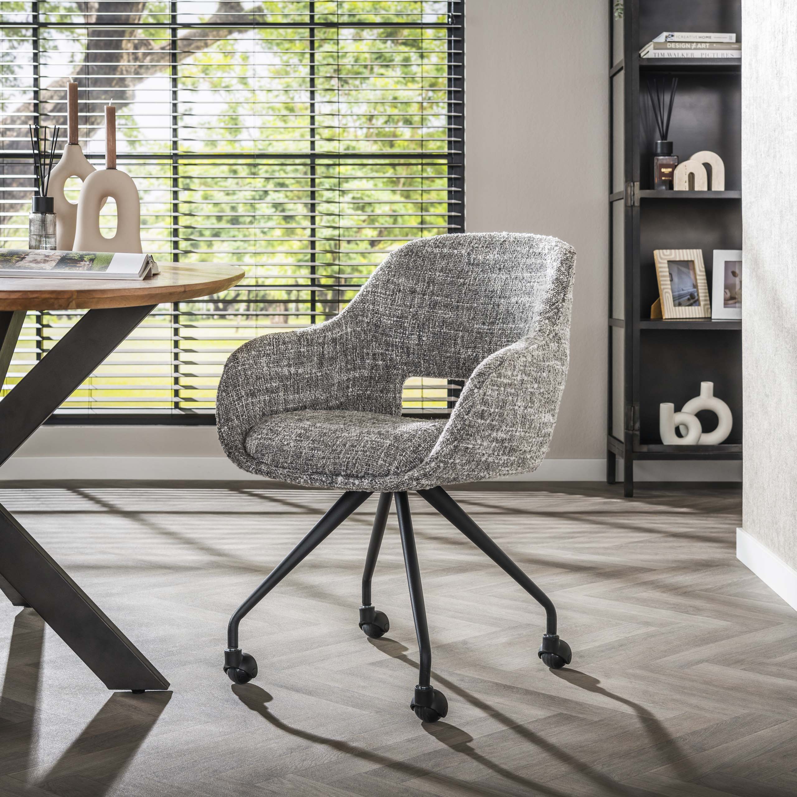 Sillón con ruedas de muelles VPE2 / Eagle gris acero