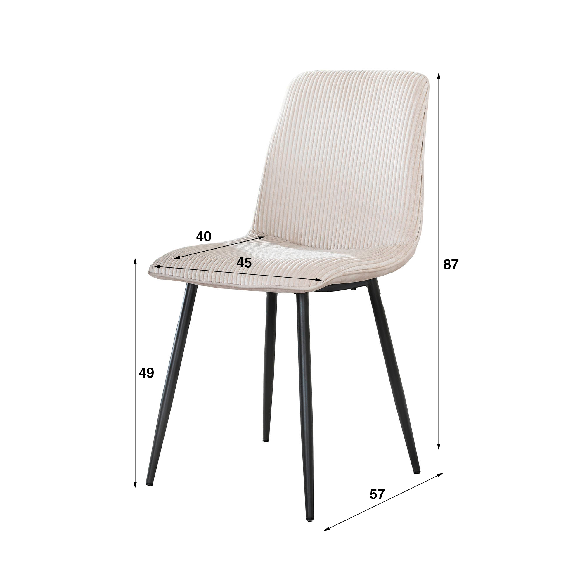 Silla Rib VPE4 / Roca Crudo