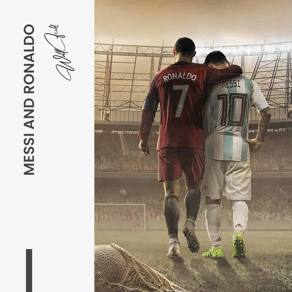 Messi and Ronaldo - Vidrio