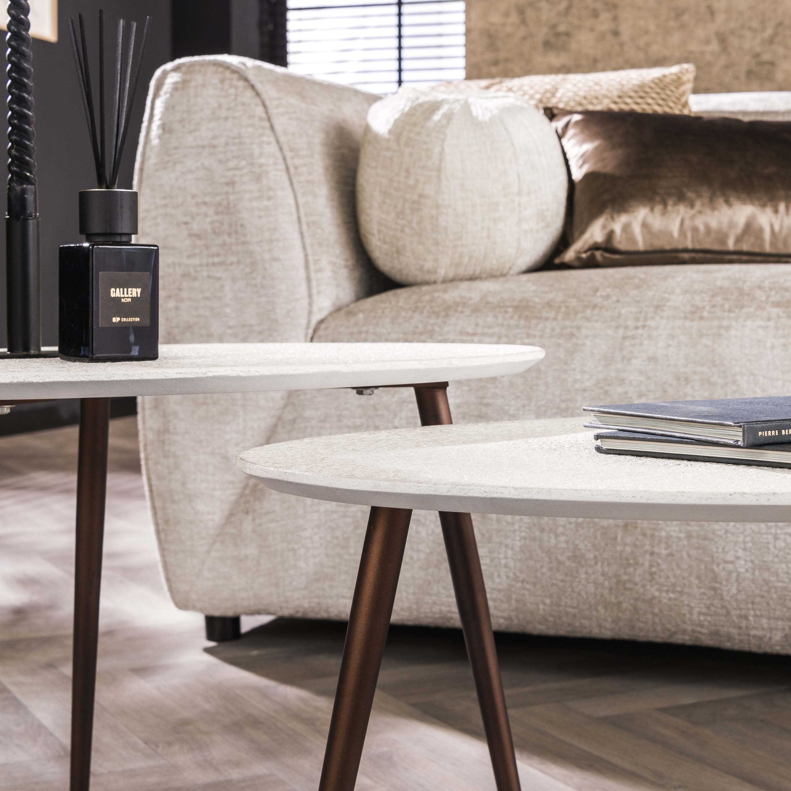 Juego de mesa de centro/2 piedras triangulares / Compuesto de mármol