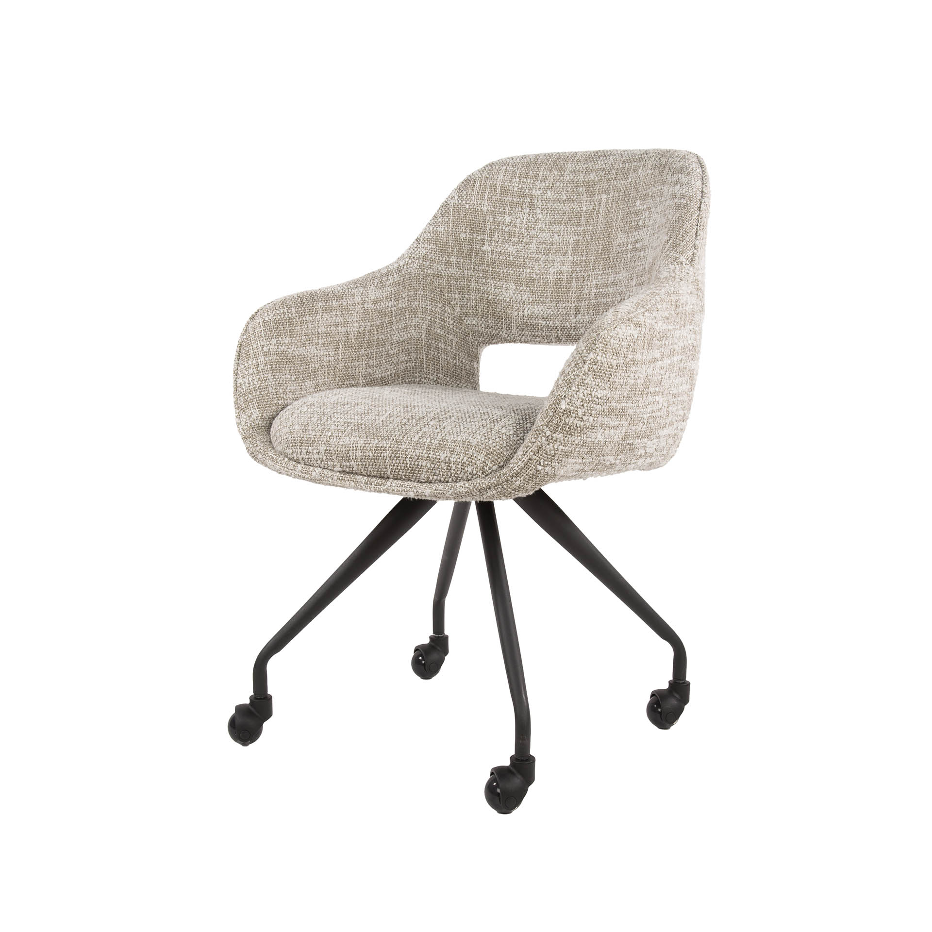 Sillón con ruedas de muelles VPE2 / Eagle blanco roto