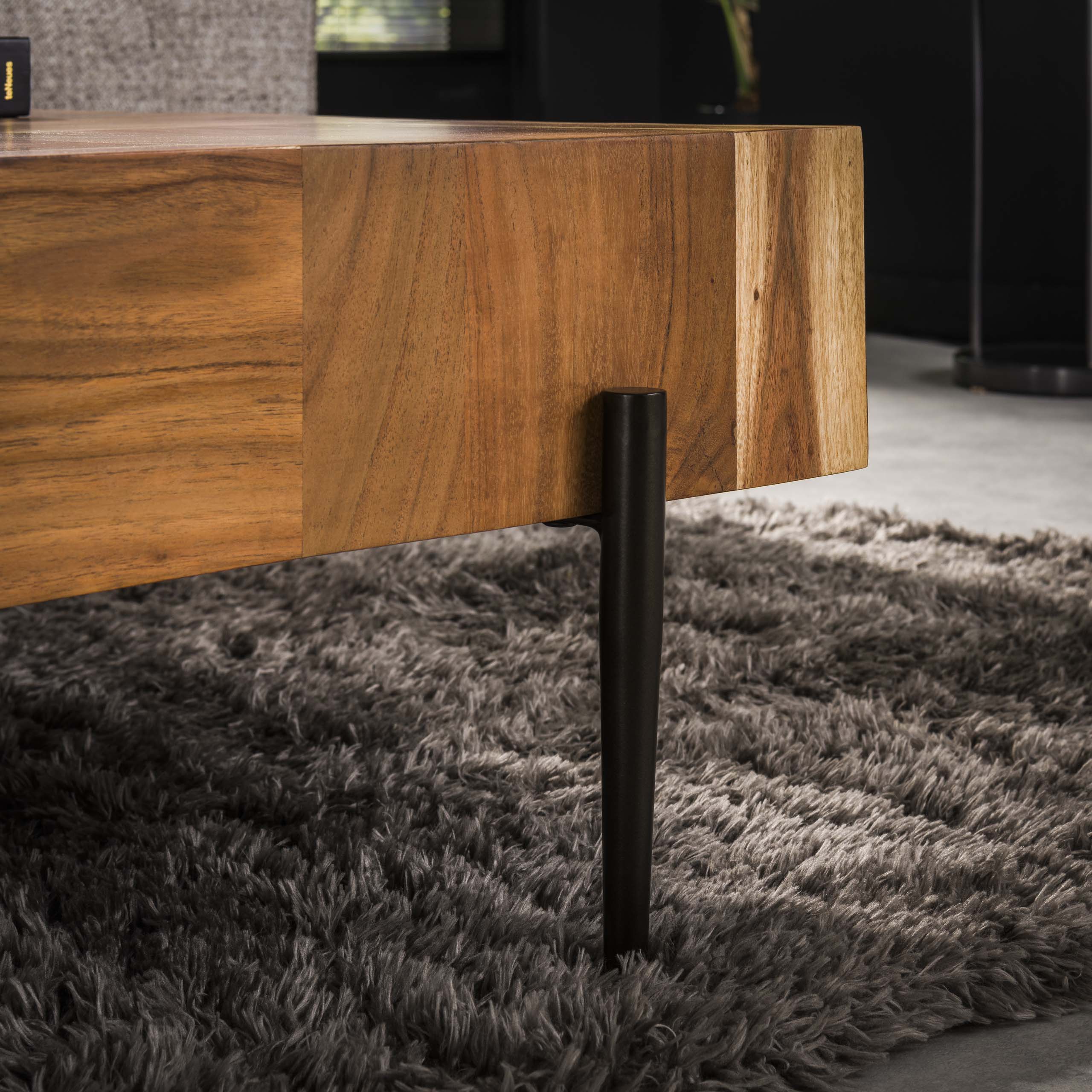 Mesa de centro Blocks 90x90 - Acacia maciza natural