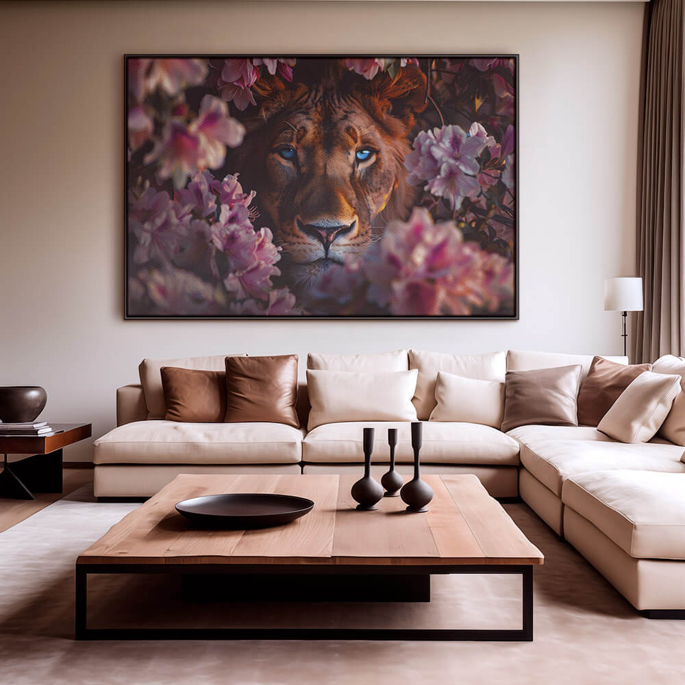 "Lion in Flowers II"