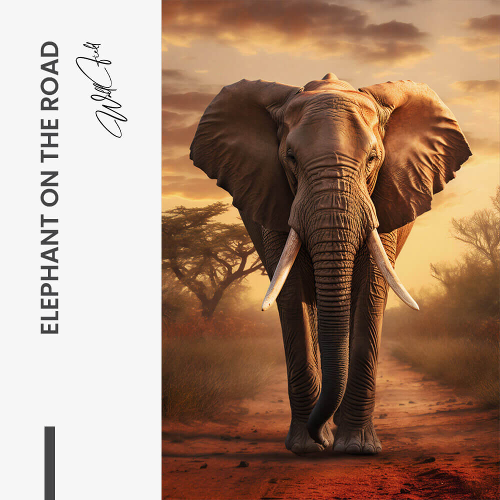 Elephant On The Road - Vidrio