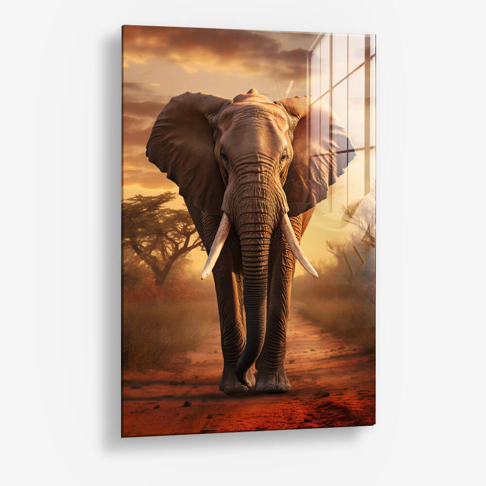 Elephant On The Road - Vidrio