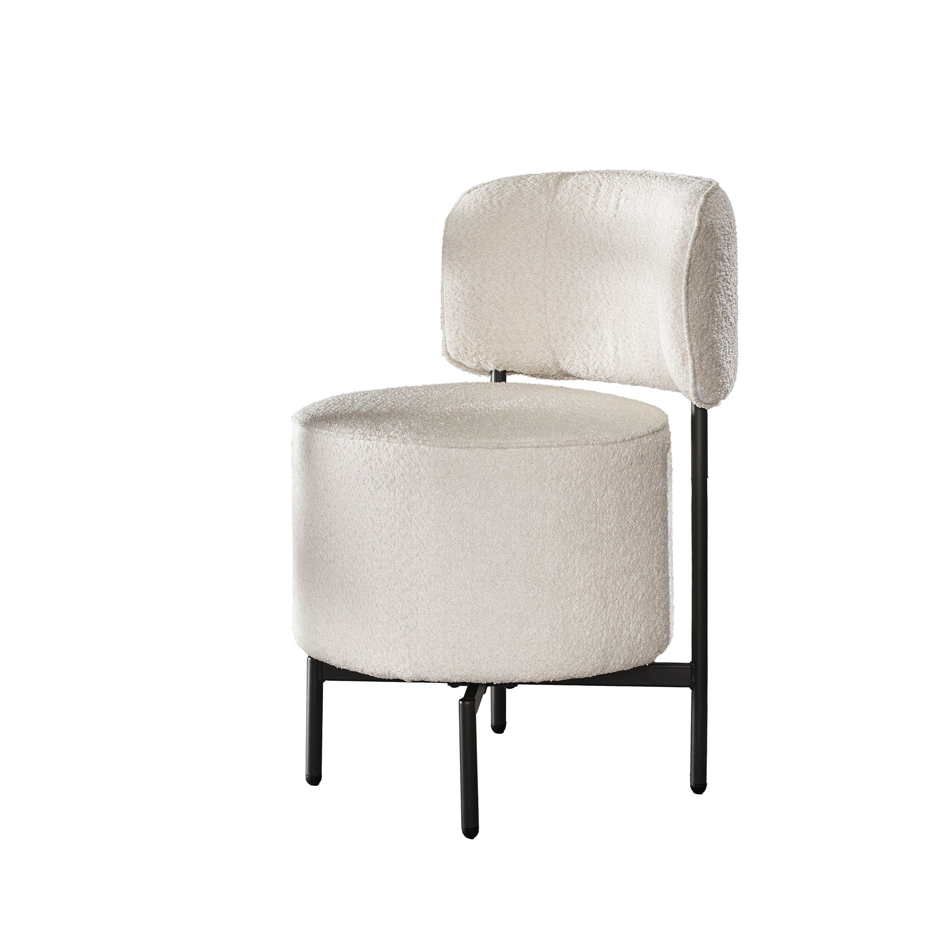 Silla de cóctel giratoria. VPE2 / Boucle blanco