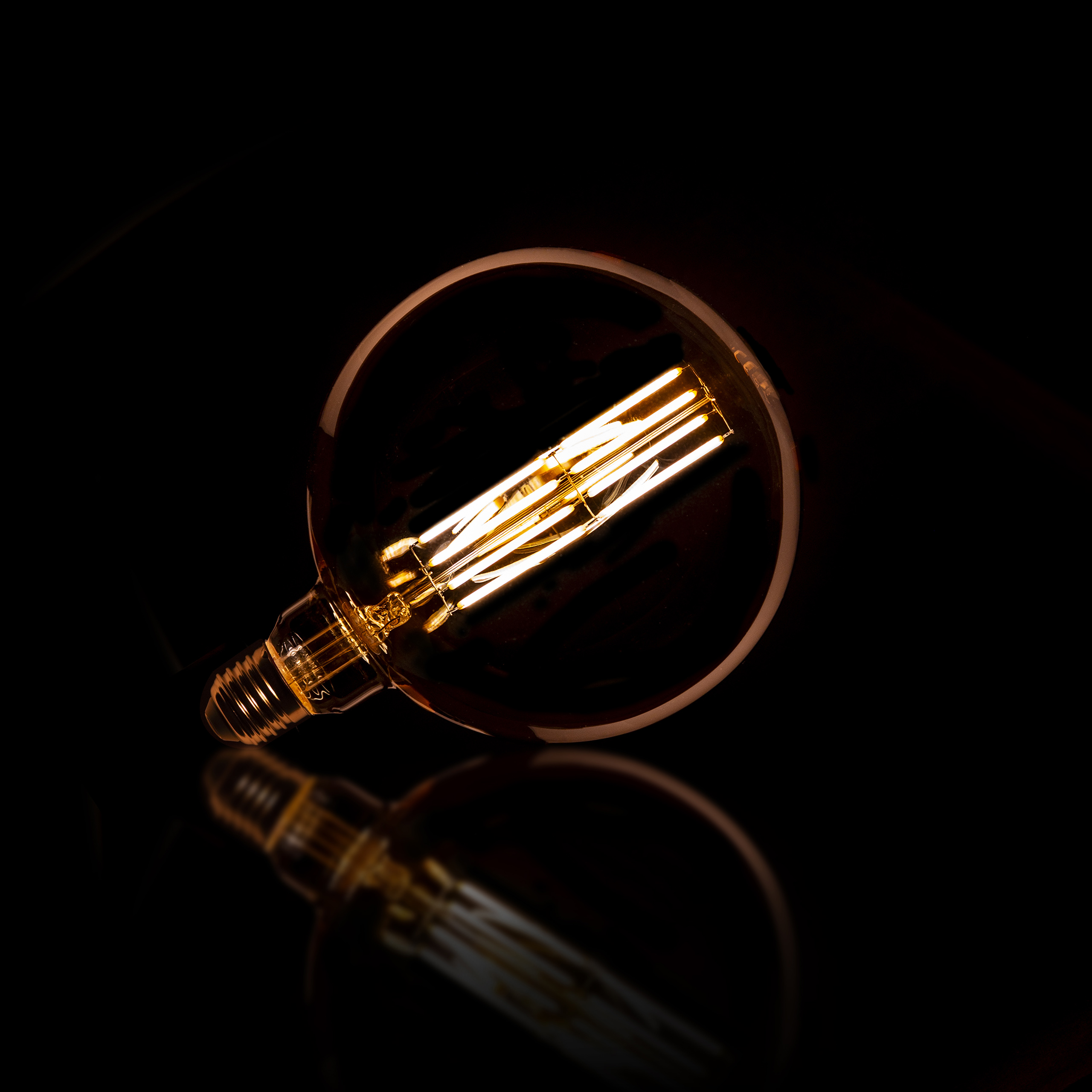 Light source LED [G150] filament ball Ø15 / Amber glass