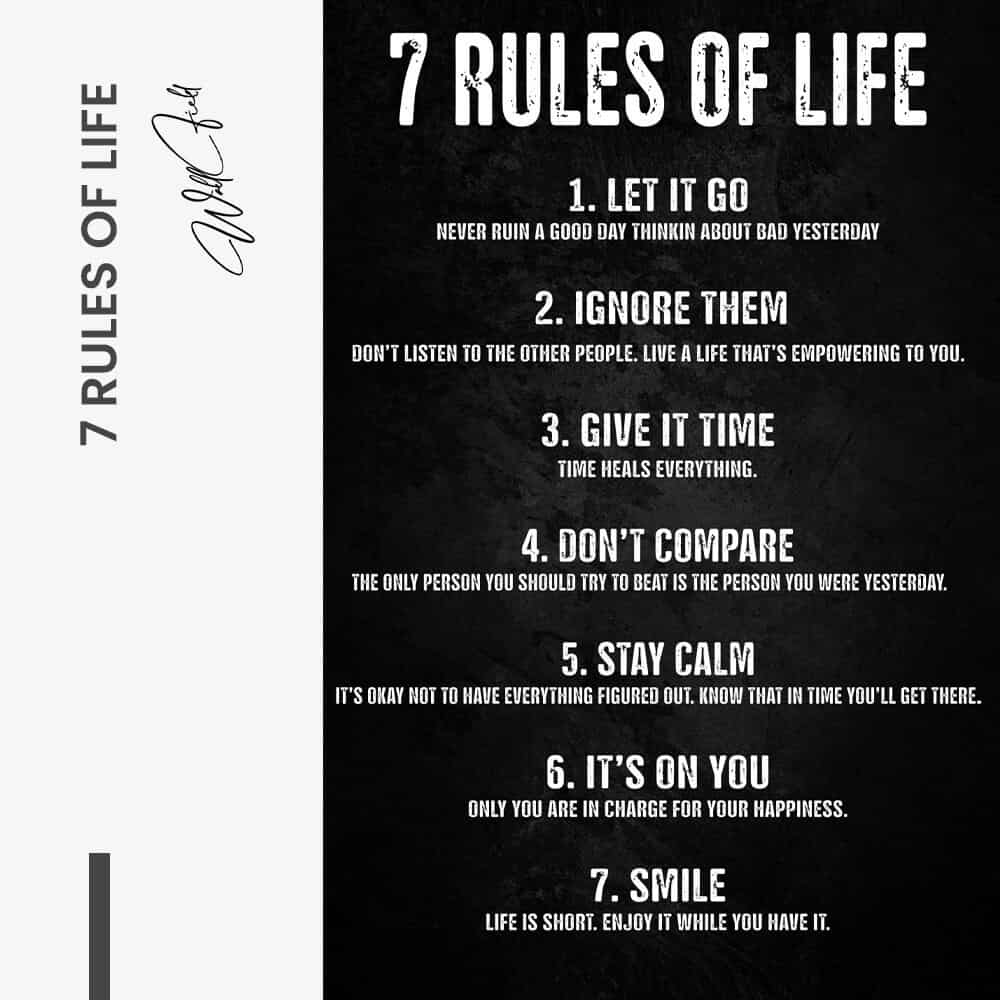7 Rules of Life - Glass