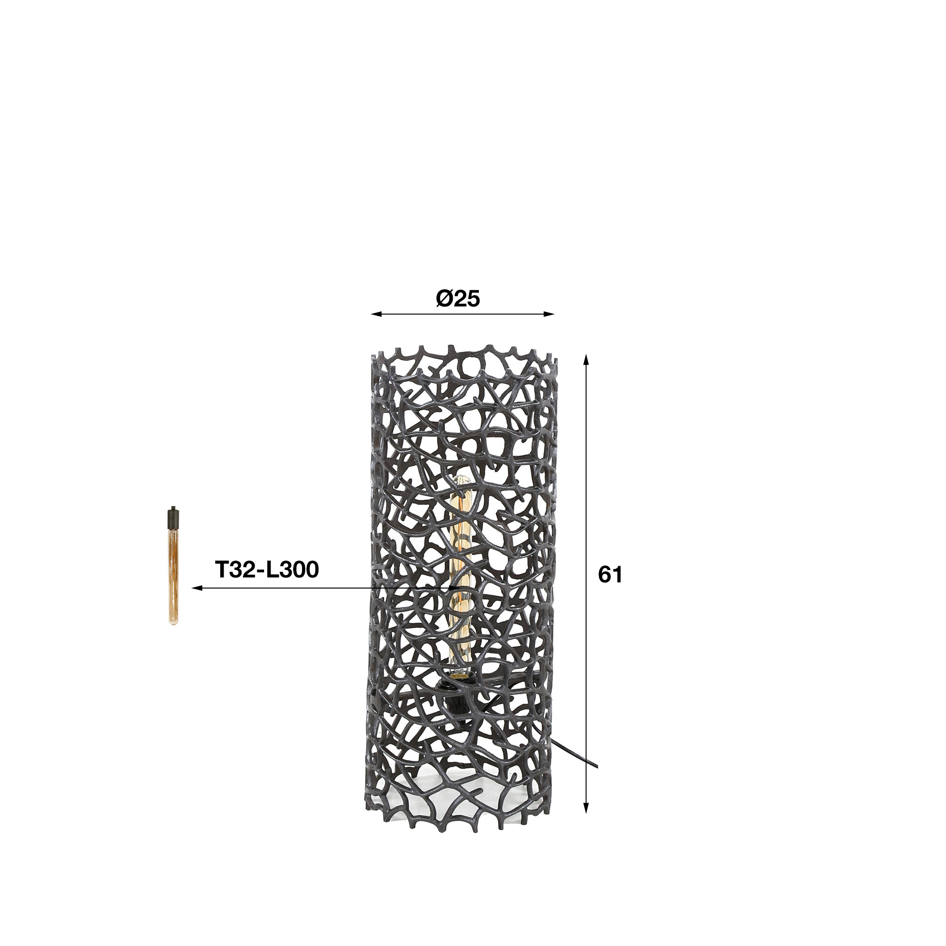 Floor lamp Weaver 1-light - Black nickel