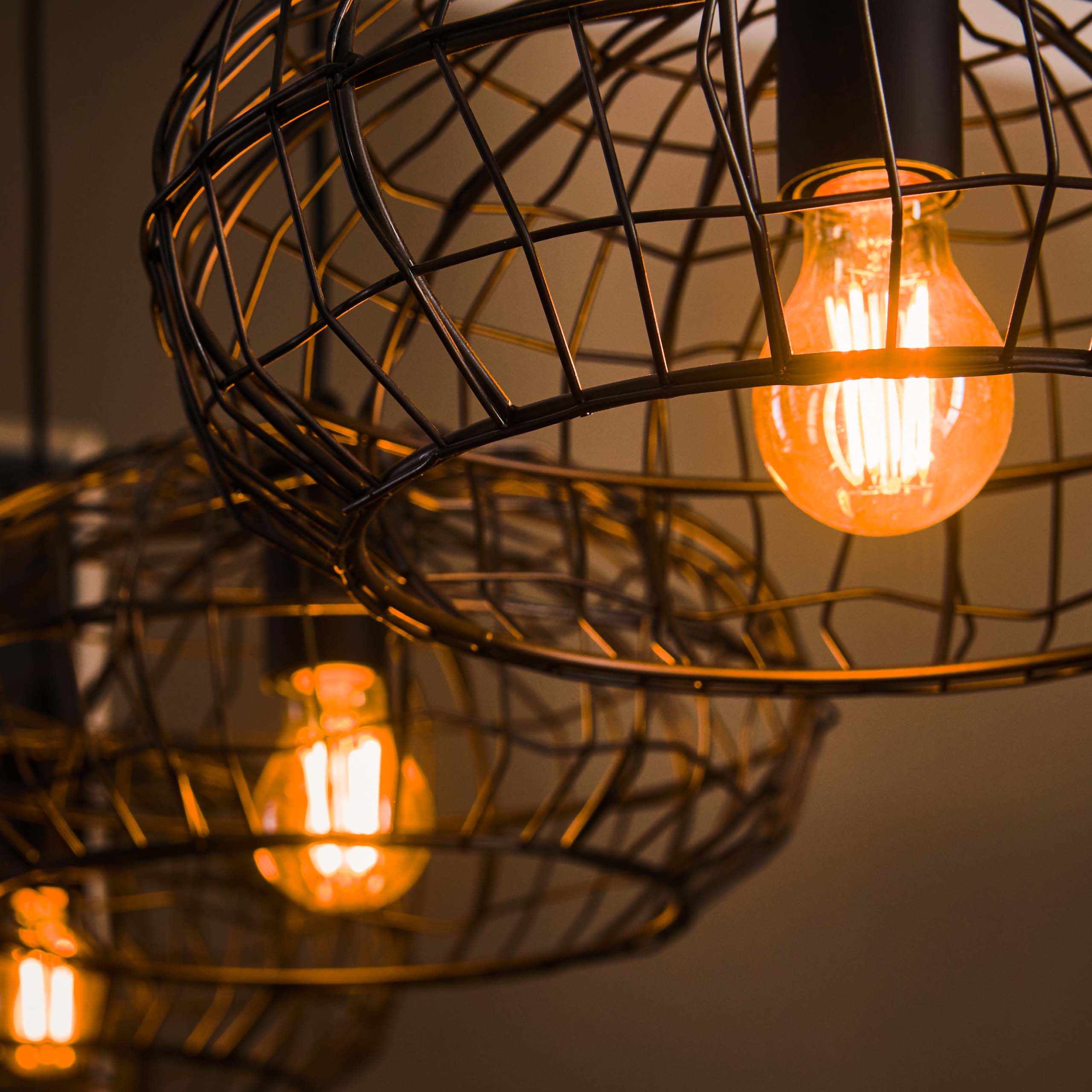 Hanging lamp 4L connect XL / Black brown