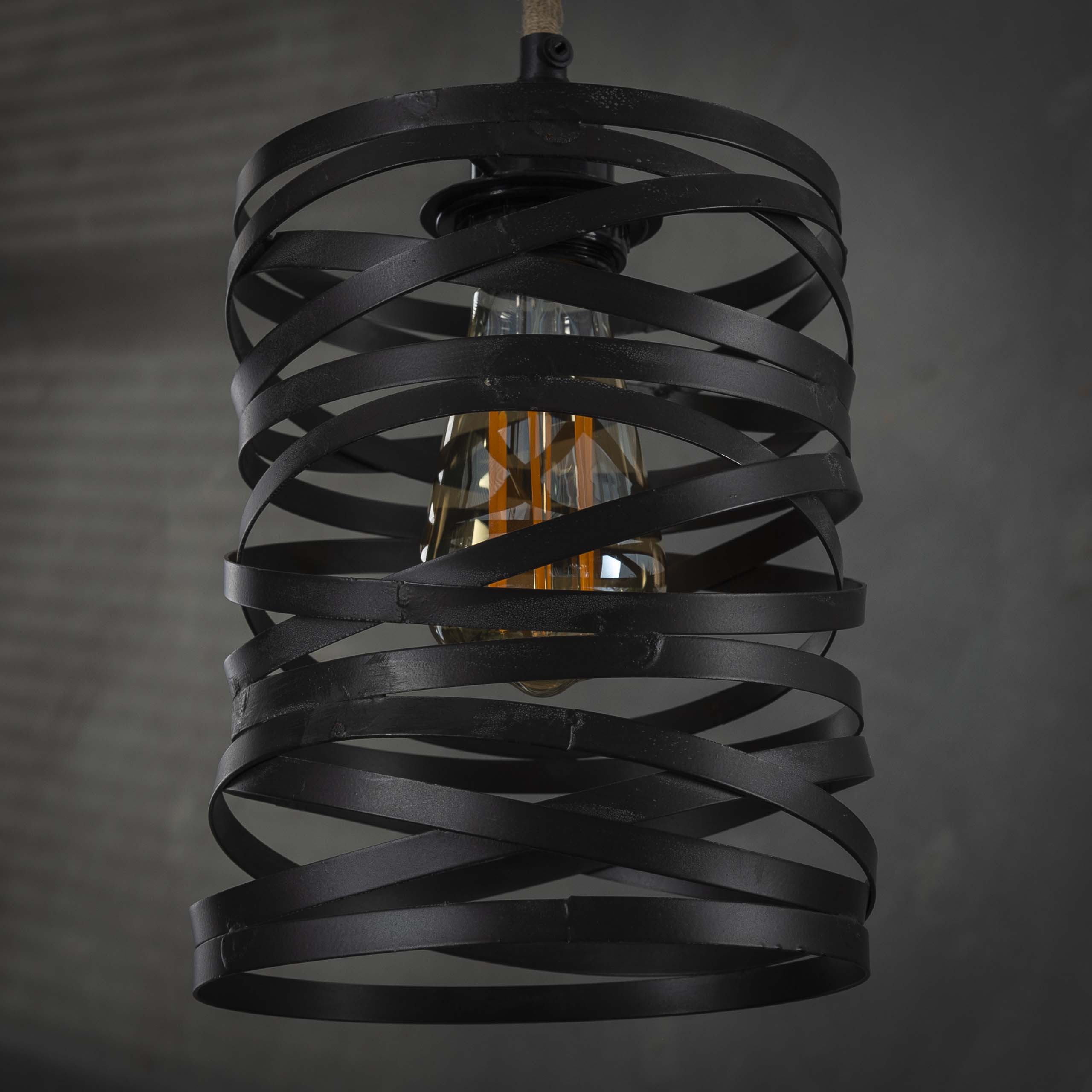 Hanging lamp 7L twist wrap XL / Slate gray