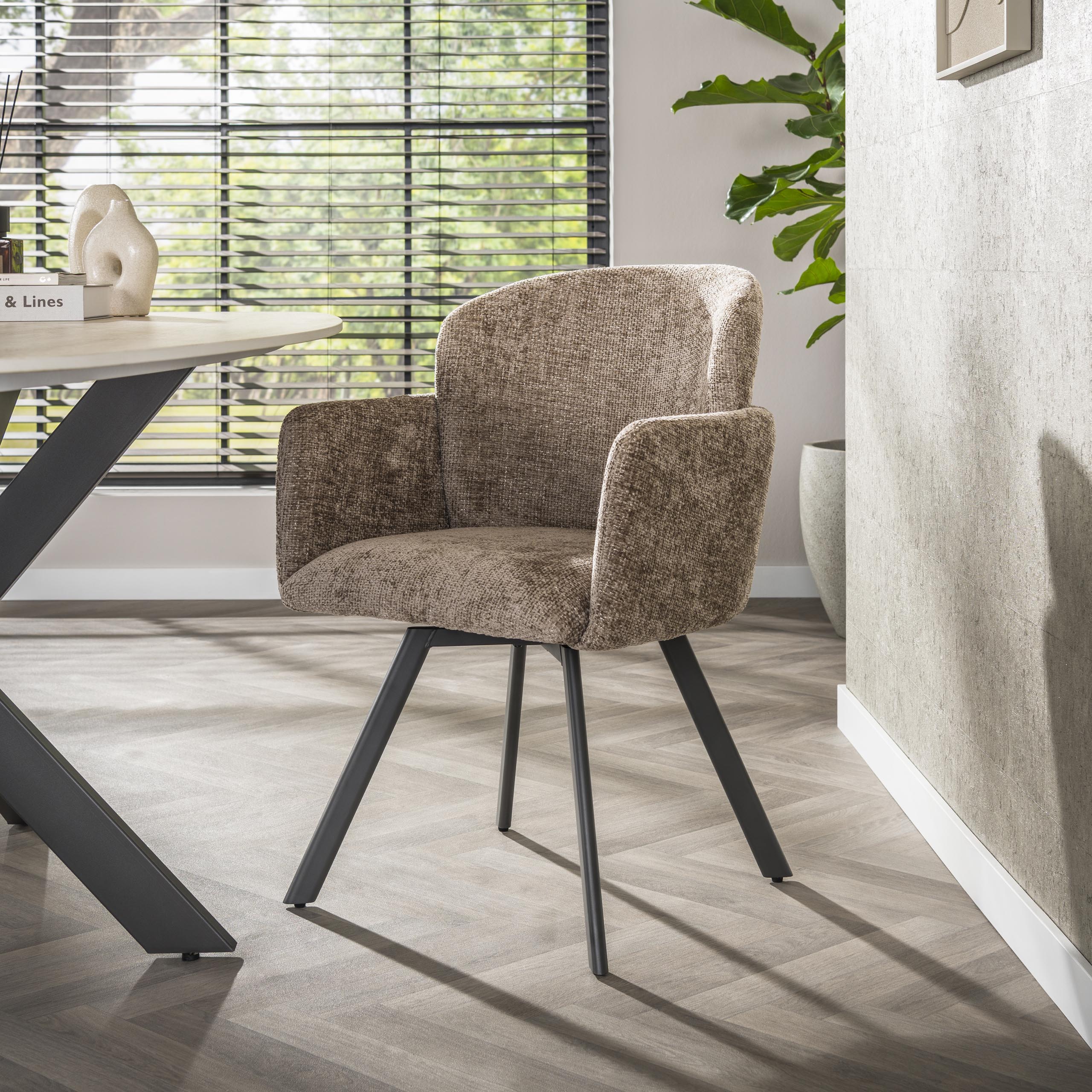 Armchair Embrace rotatable - set of 2 - Hoven champagne