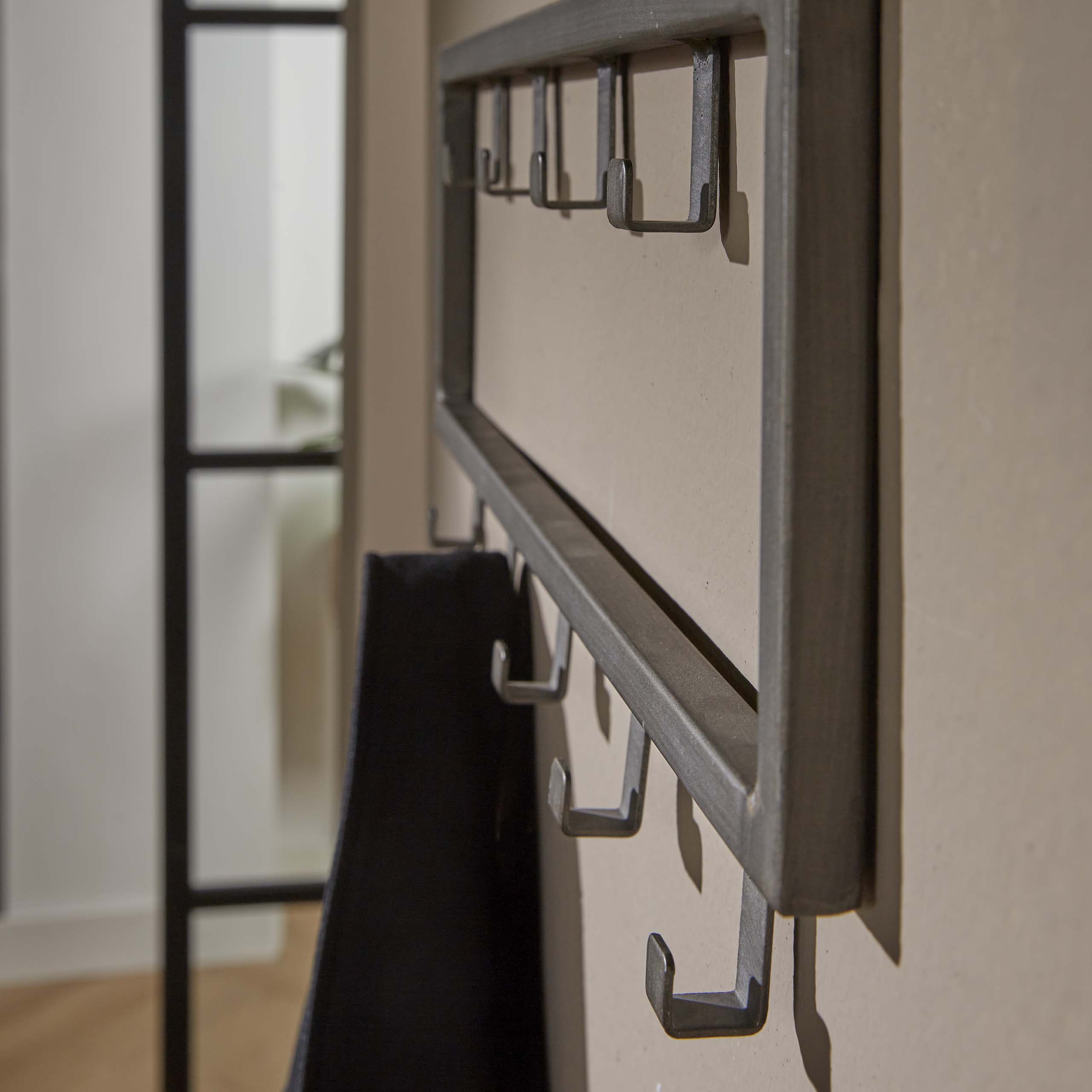 Coat rack Steel square (9 hooks)