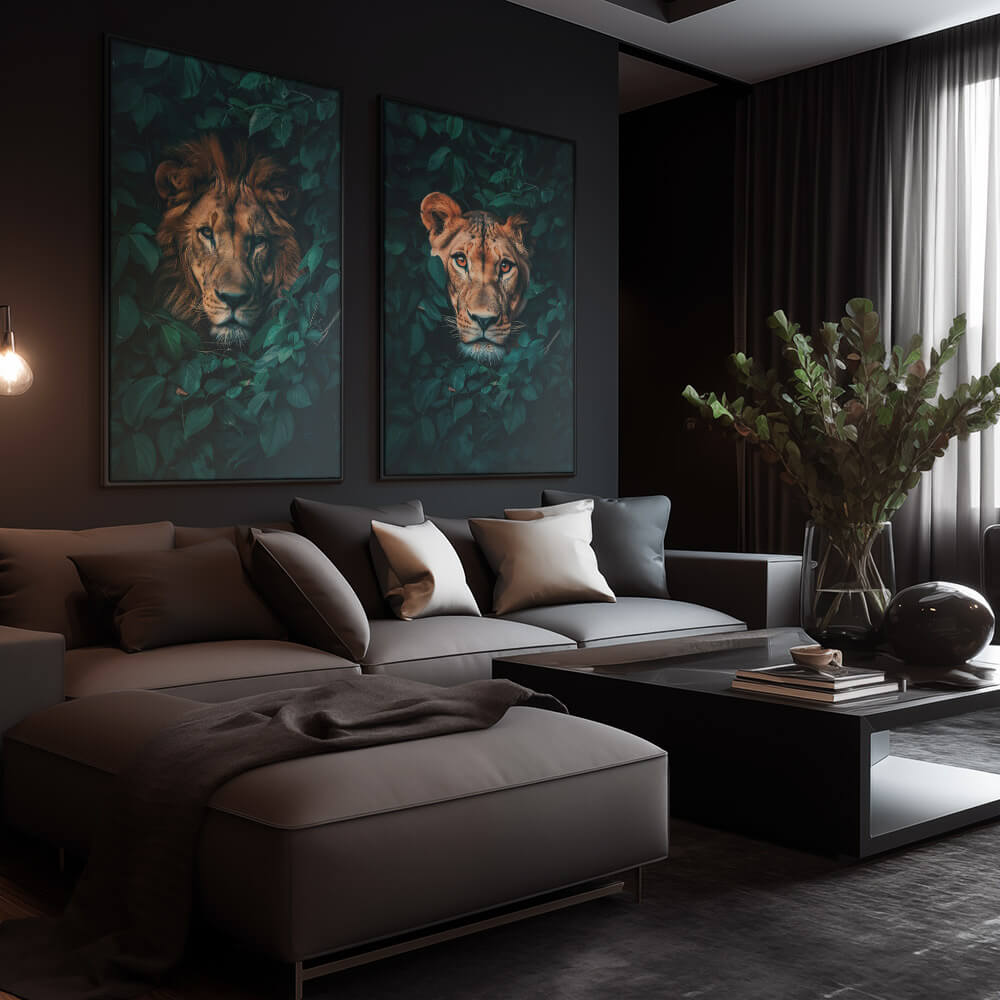 Bundle: "Jungle Lion and Lioness" (2x)