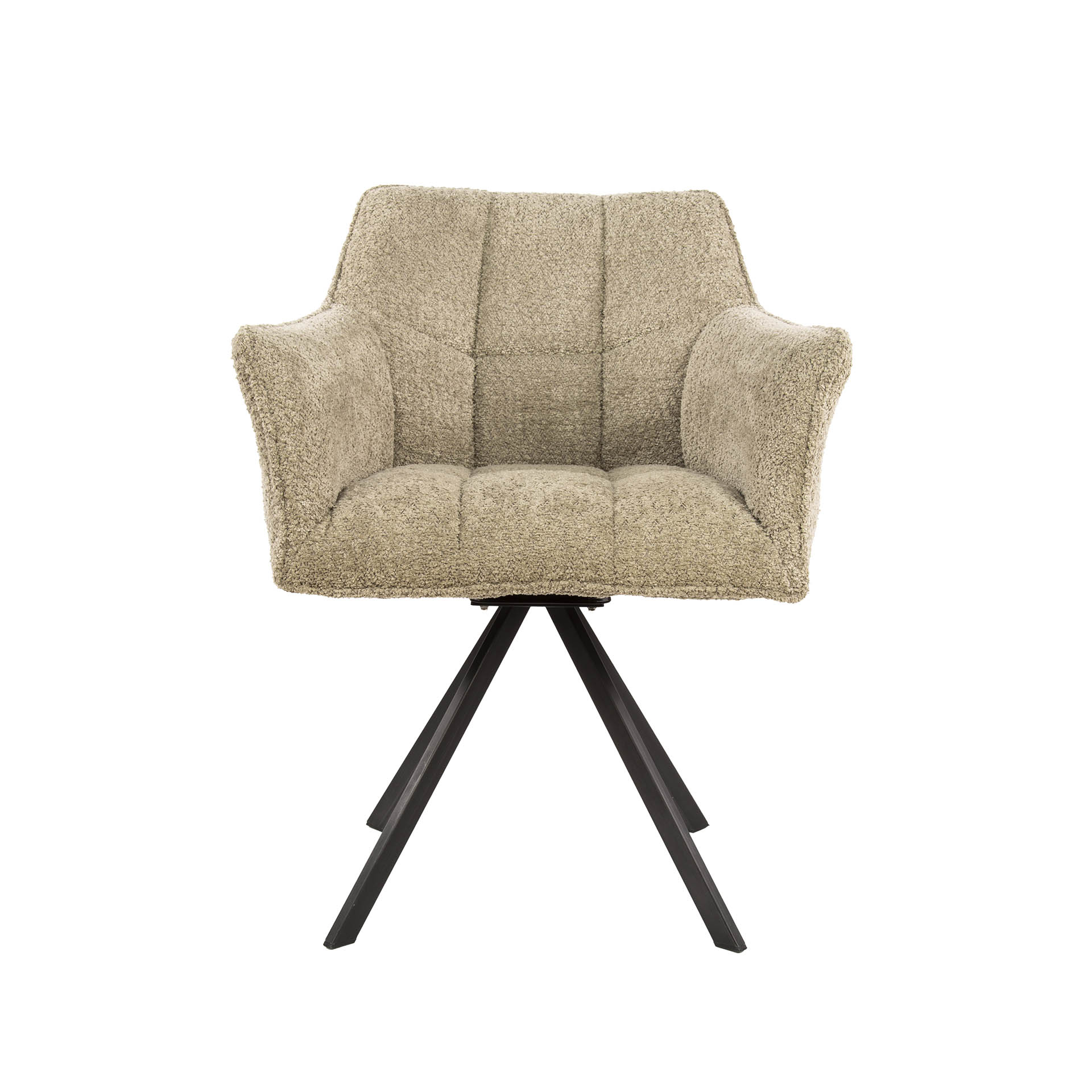 Armchair grid rotatable. VPE2 / Boucle sand color