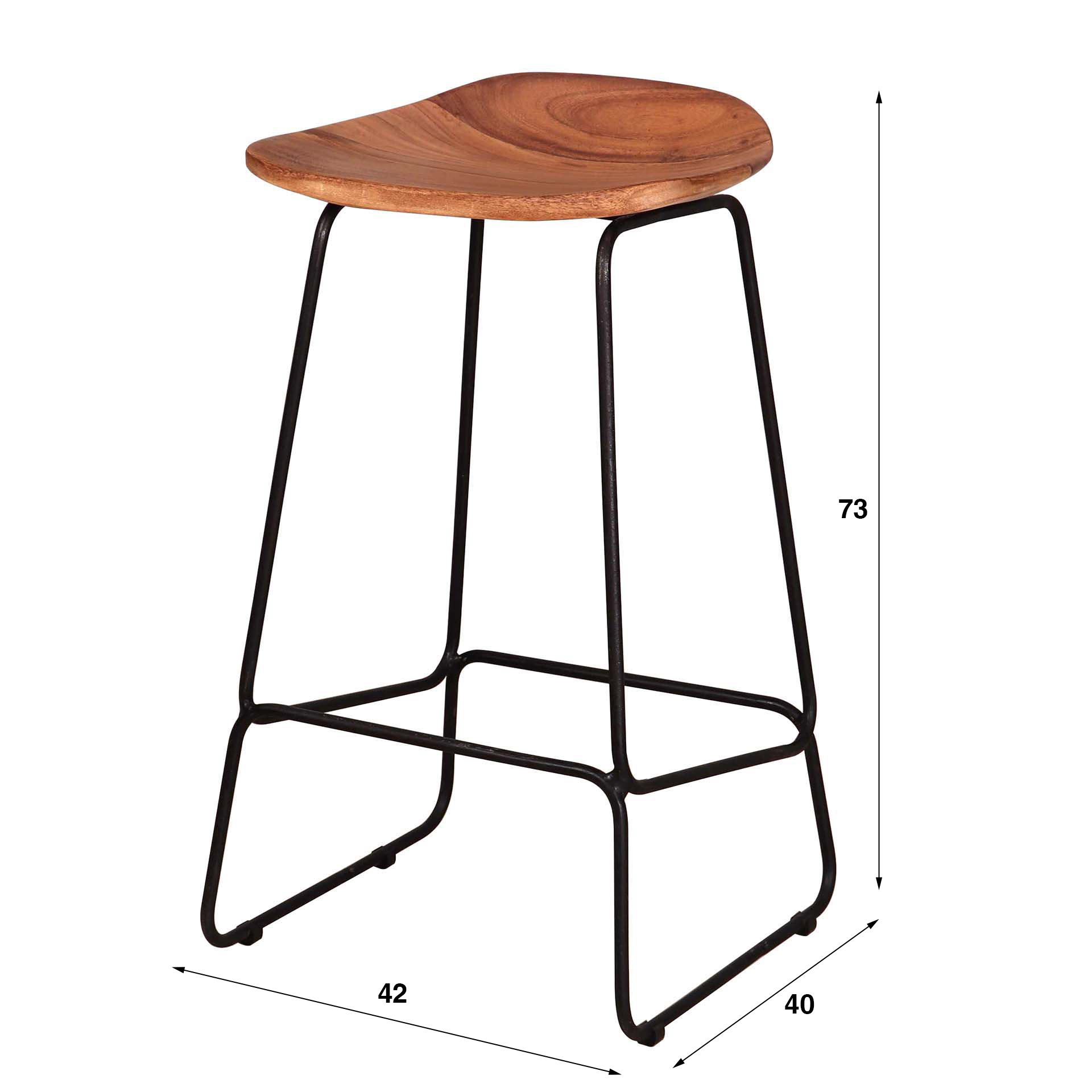 Bar stool wood ergo. VPE4 / Solid acacia natural