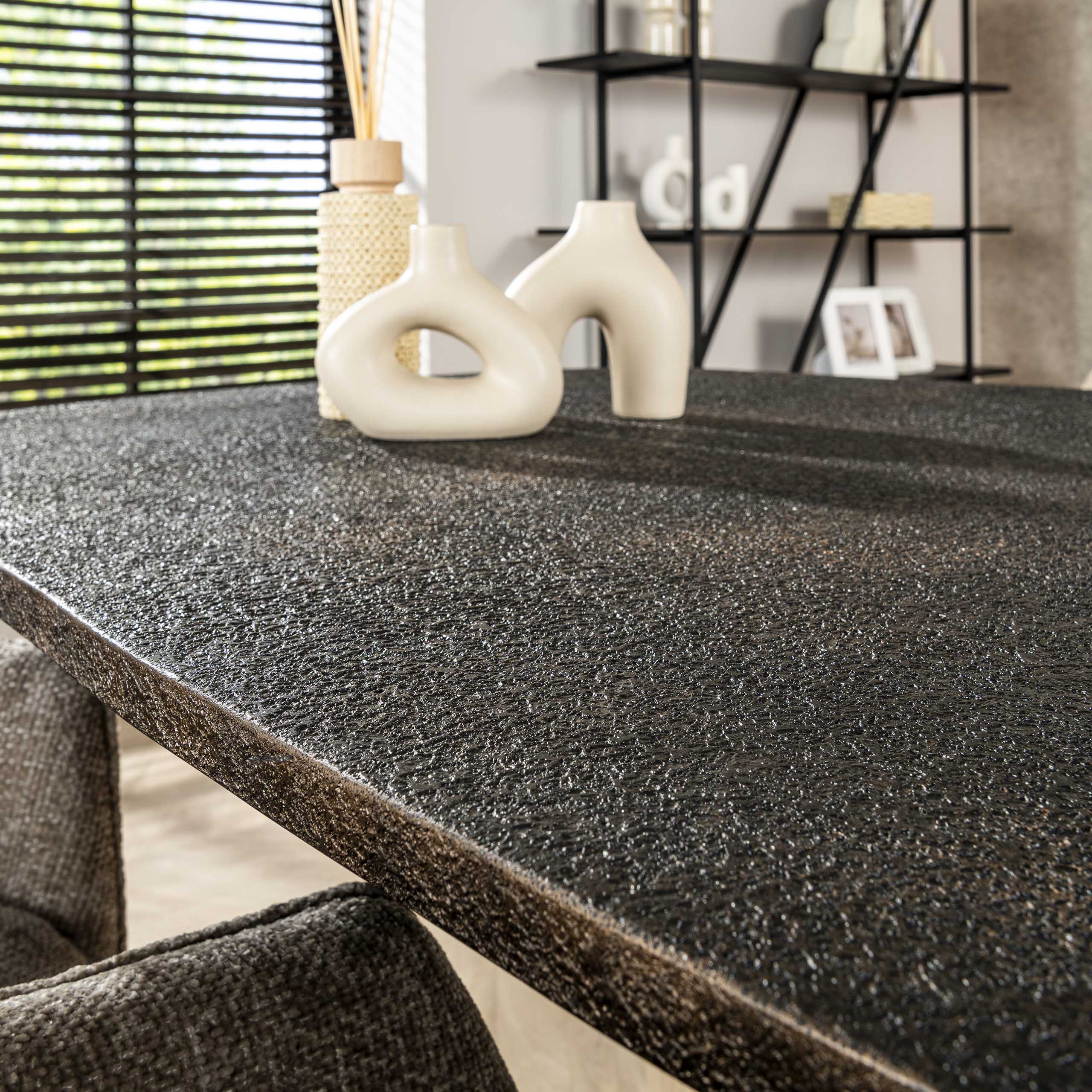 Dining table Metallic Danish oval 215 cm - Gray