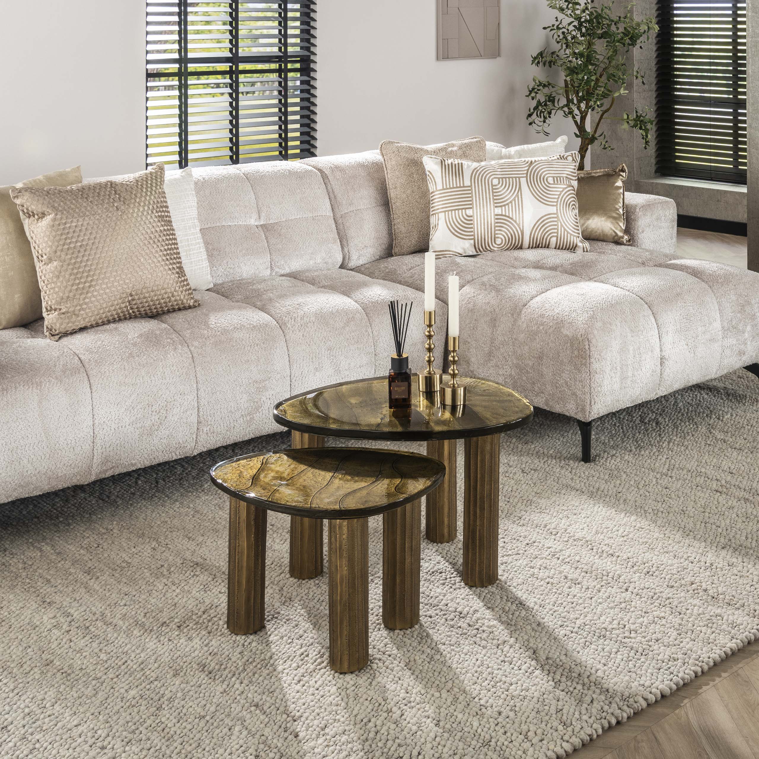 Mesa de centro Eclipse M - Oro antiguo
