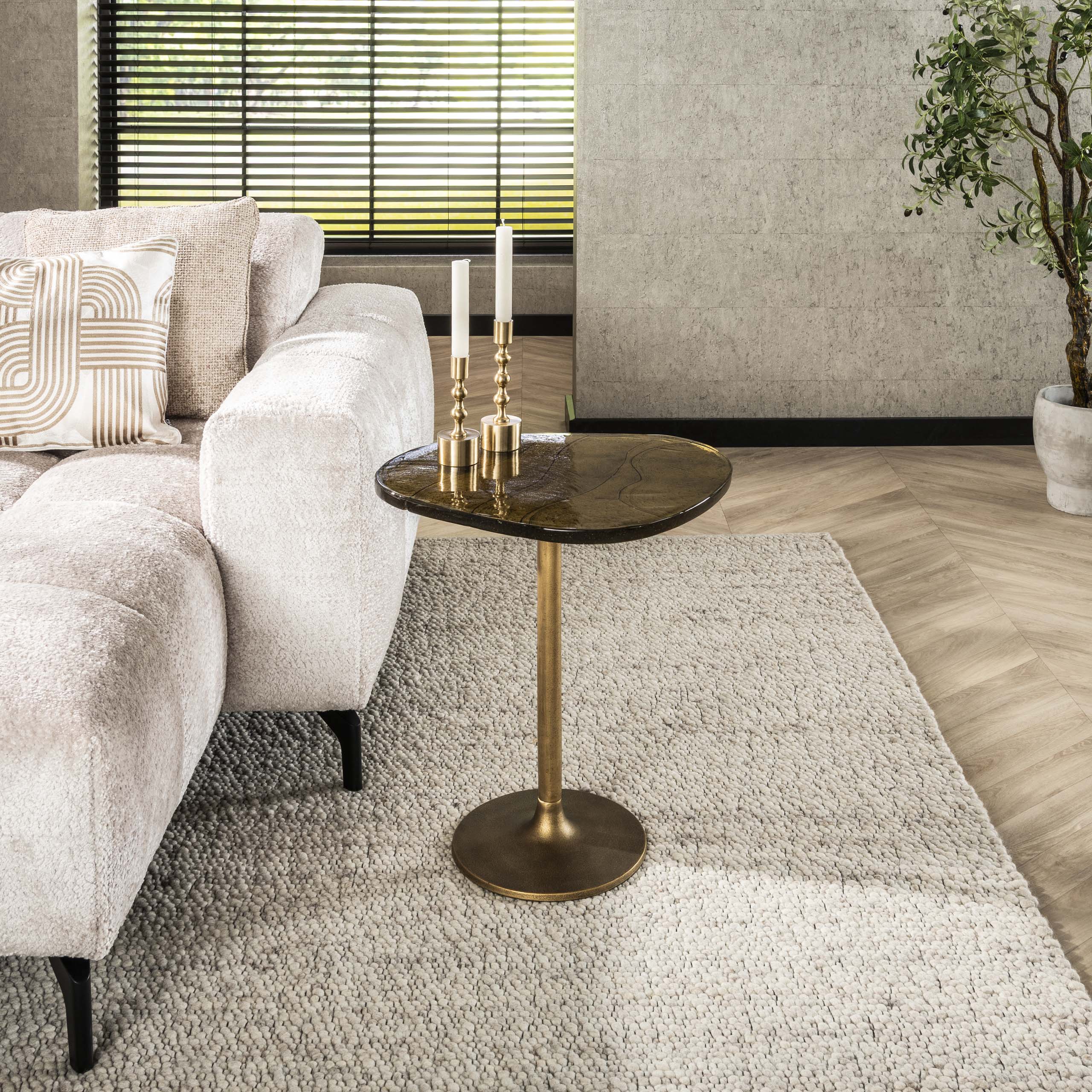 Side table Eclipse medium - Antique gold