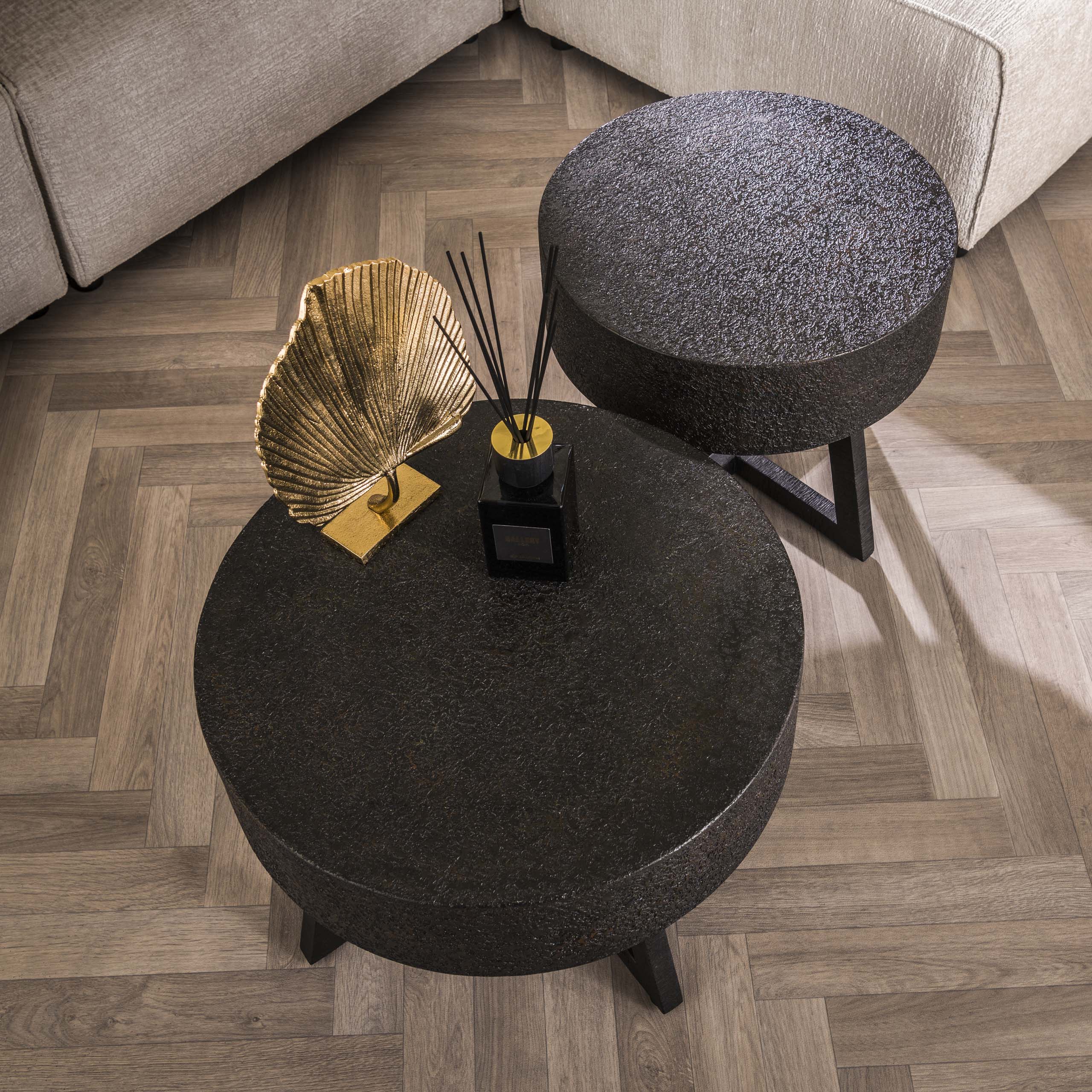 Coffee table D50 bulky ferro / Ferro metallic
