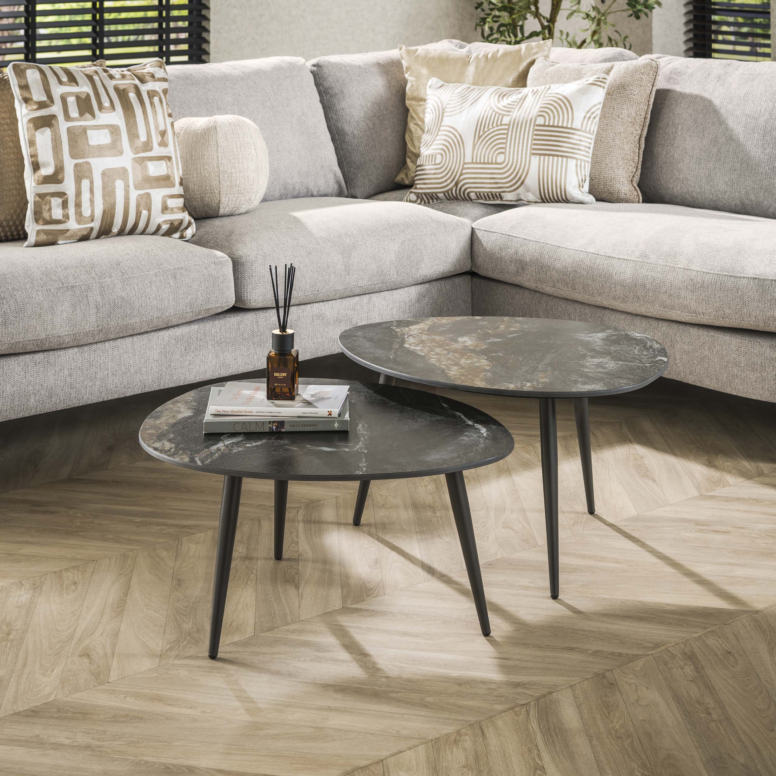 Coffee table Fossil organic - set of 2 - Ceramic