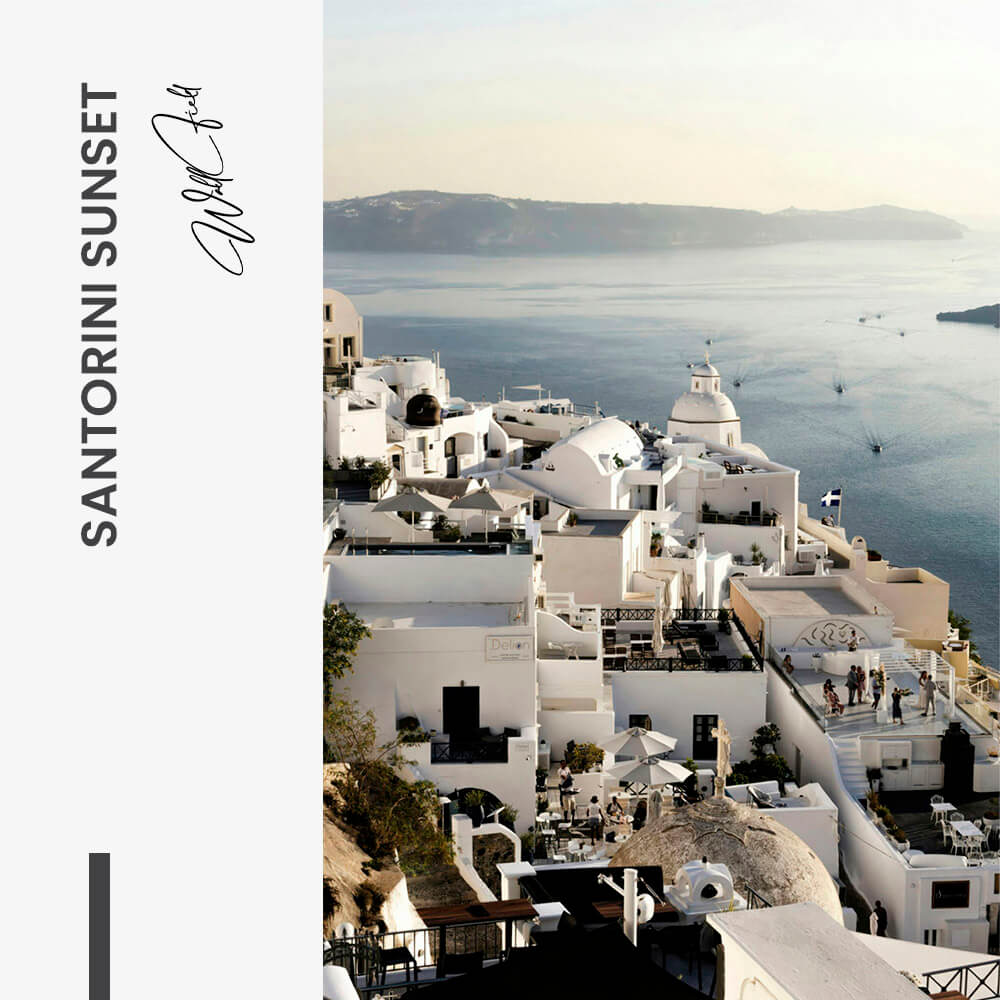 Santorini Sunset – Vidrio