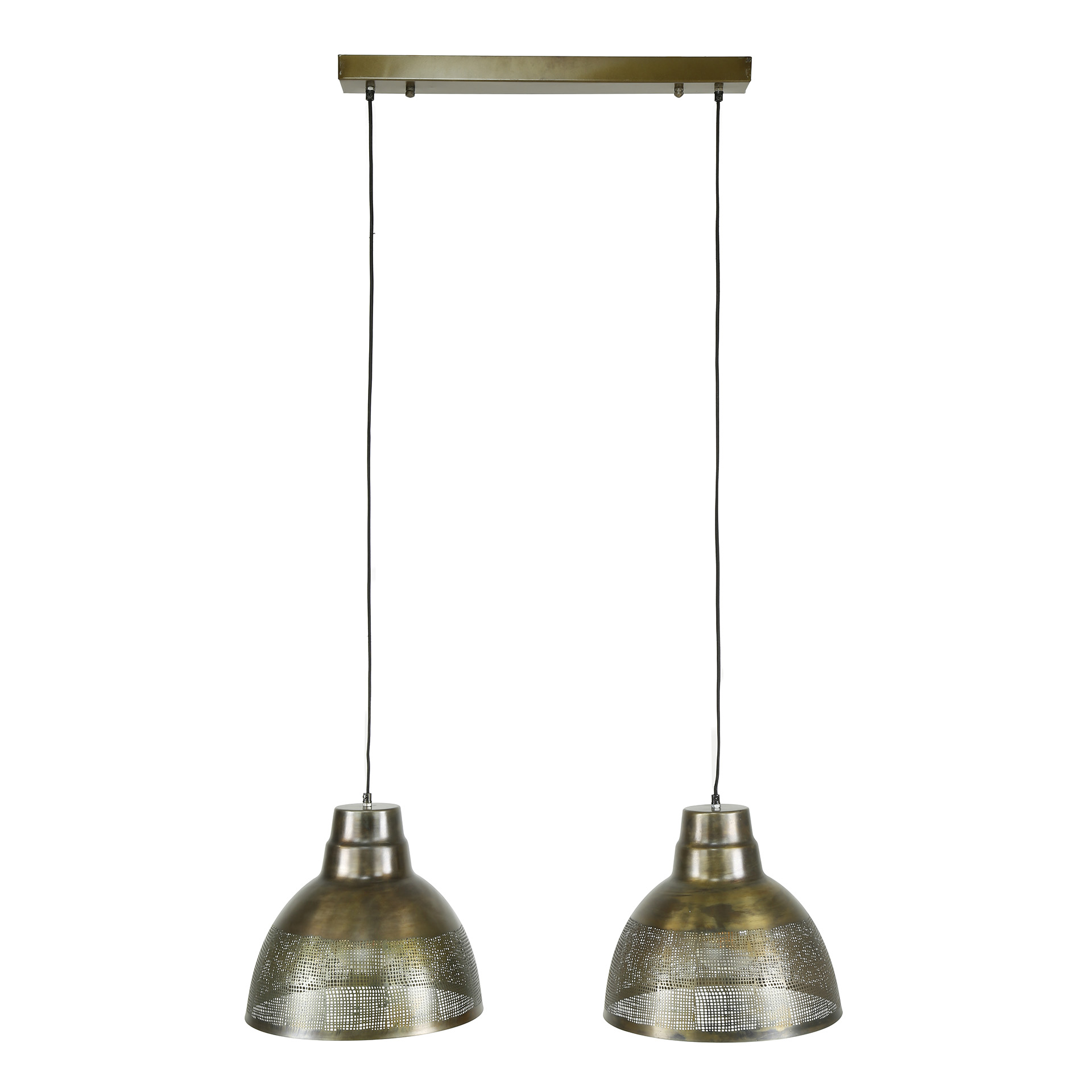Hanging lamp 2xØ38 screen / Bronze antique