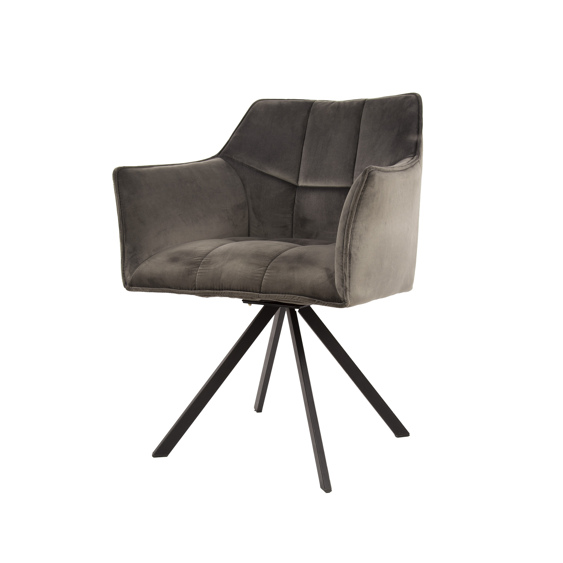 Armchair grid rotatable. VPE2 / Anthracite velvet