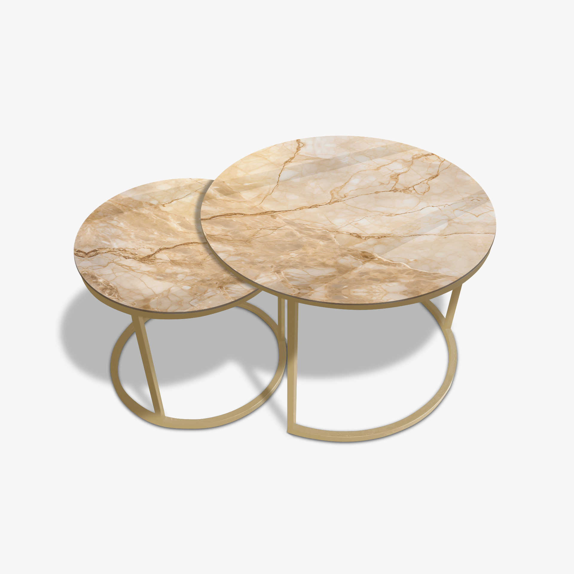 Coffee table Black - Golden Veins