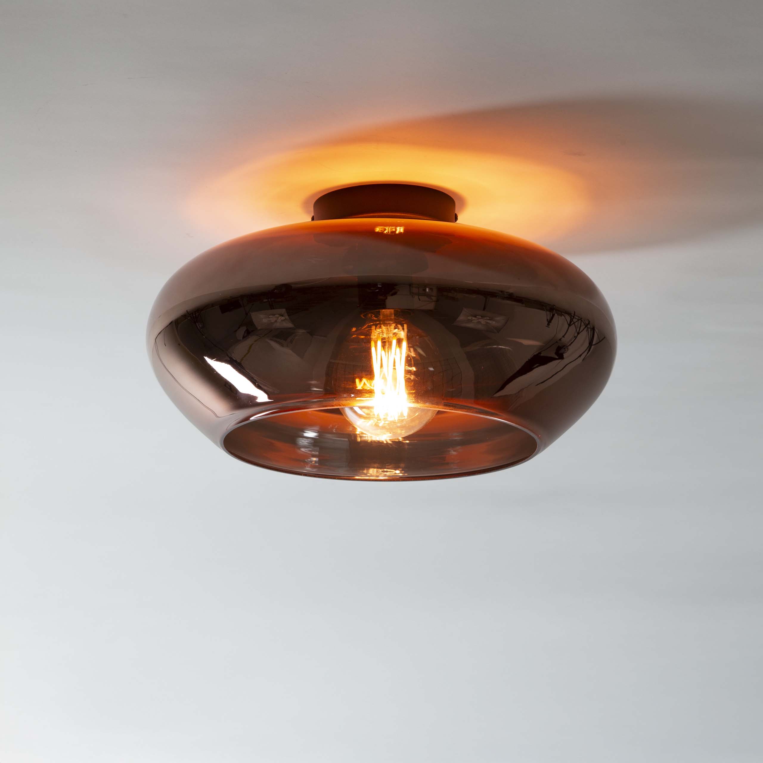 Ceiling lamp elevate glass / Copper color glass