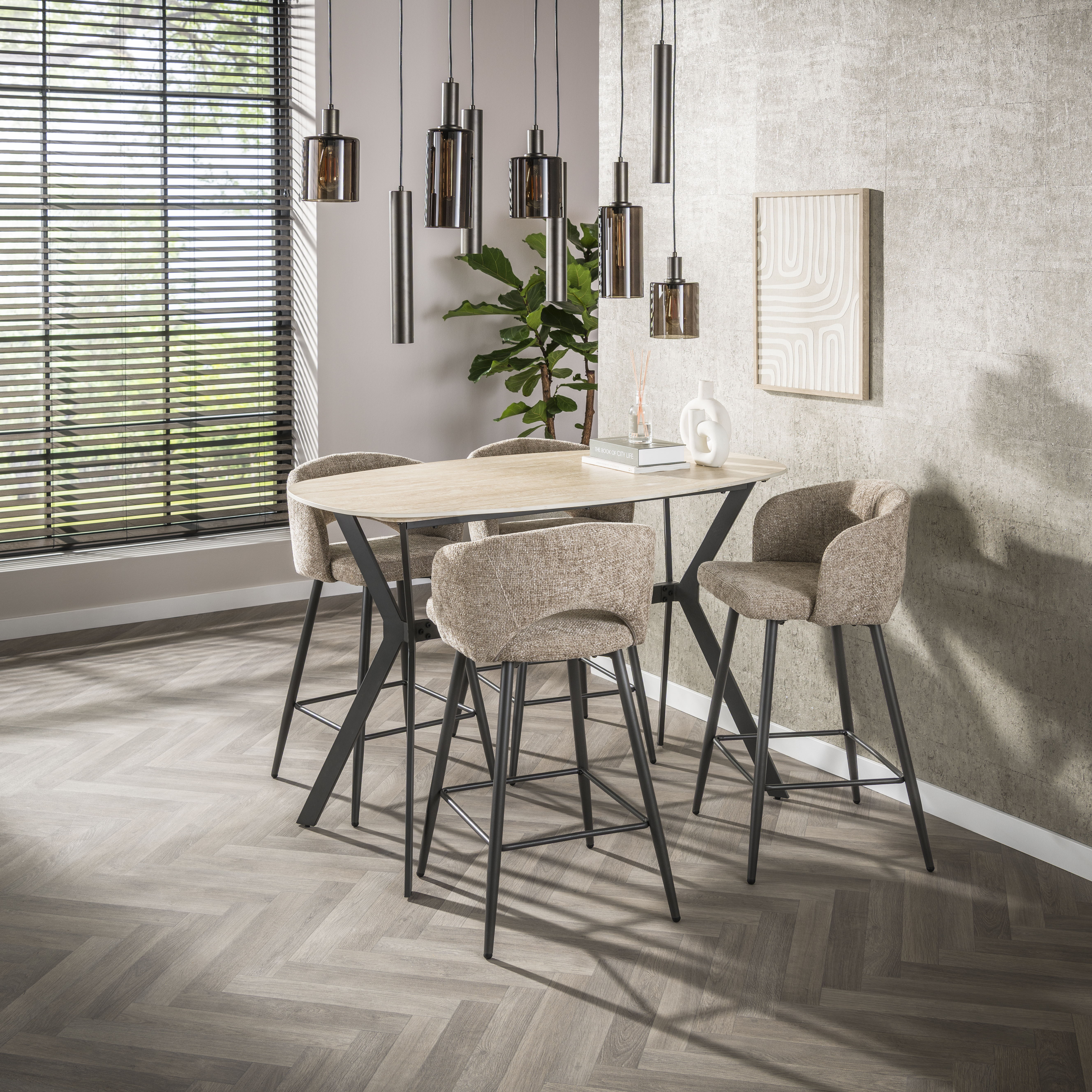 Bar stool Salon - packed per 2 - Cargo sand