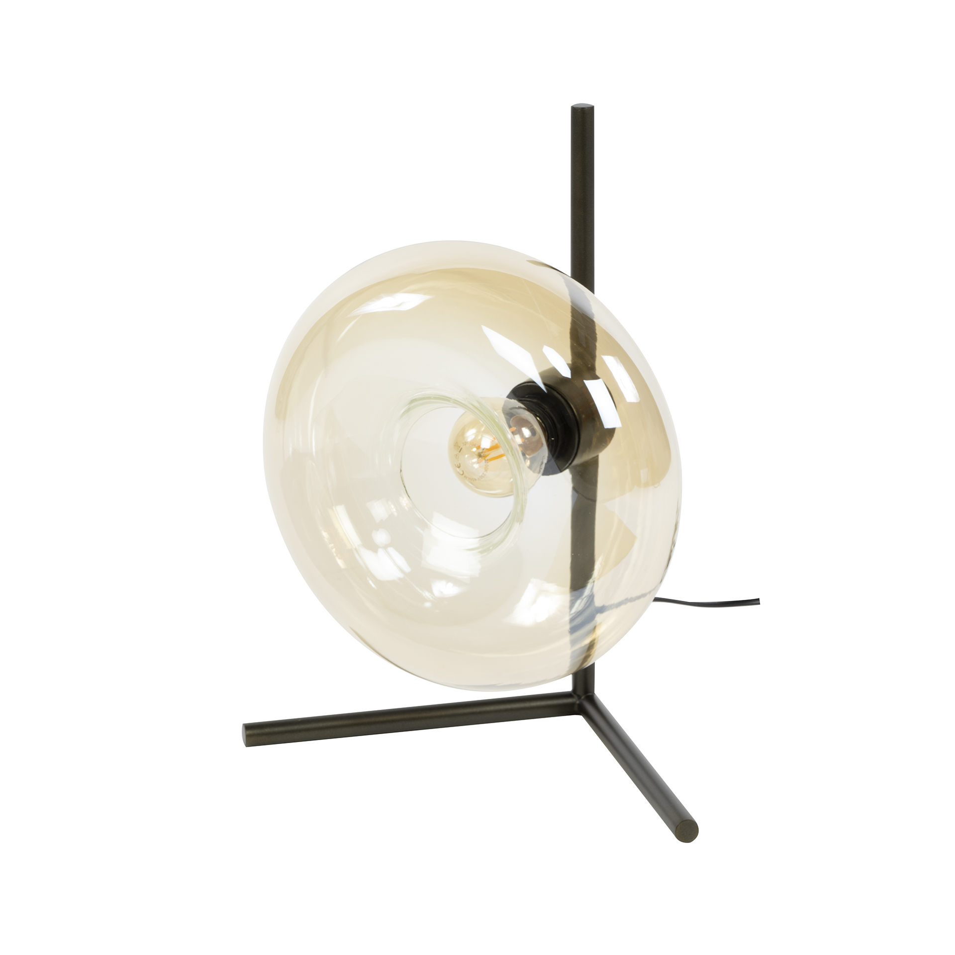 Table lamp Soll 1-light - Amber glass