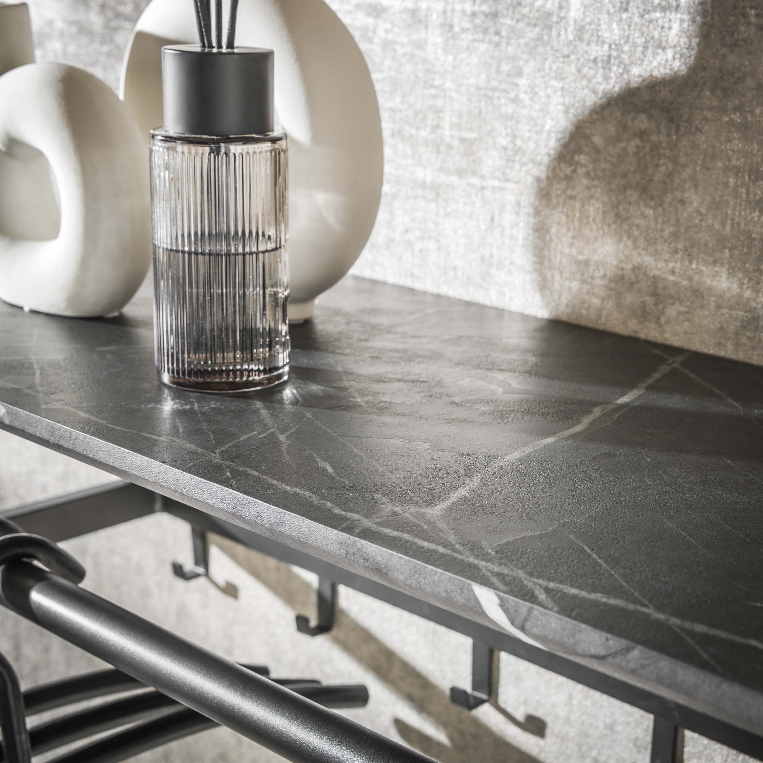 Coat rack rod 6 angled / 3D black brown