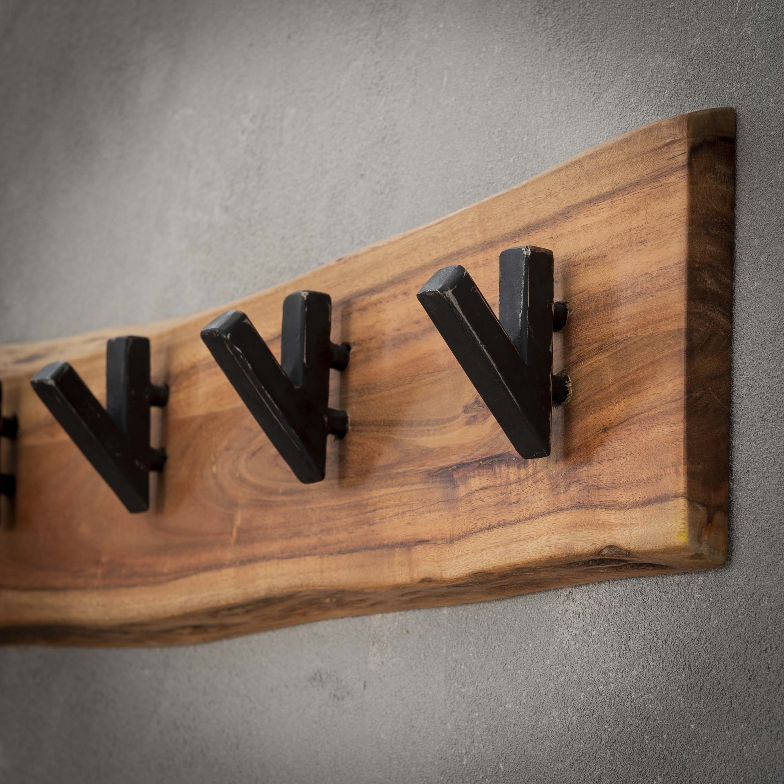 Coat rack Short Wood 5 hooks