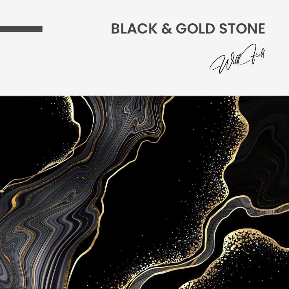 Black & Gold Stone – Glass
