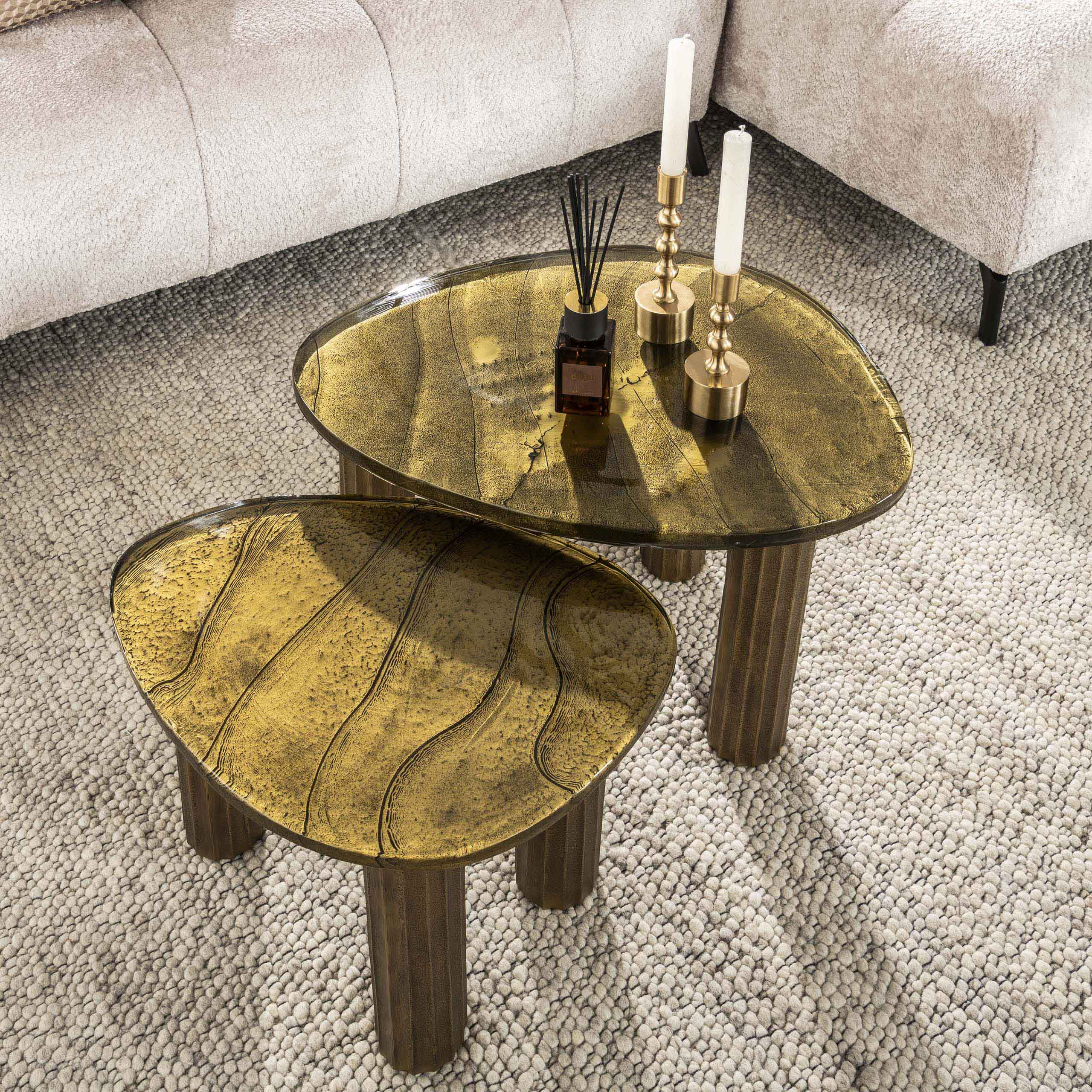 Mesa de centro Eclipse M - Oro antiguo
