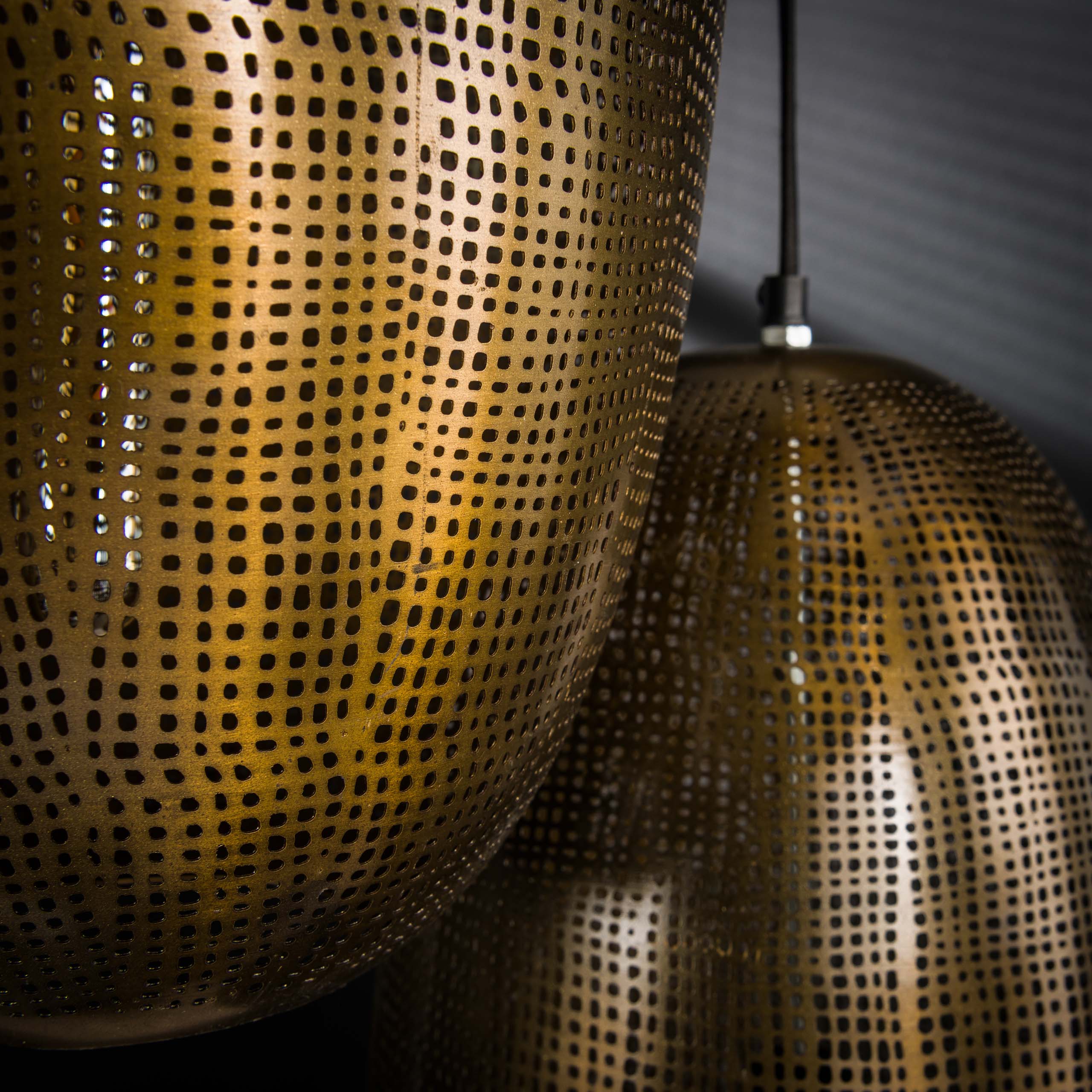 Hanging lamp Cosmic stepped 3-light - Antique bronze