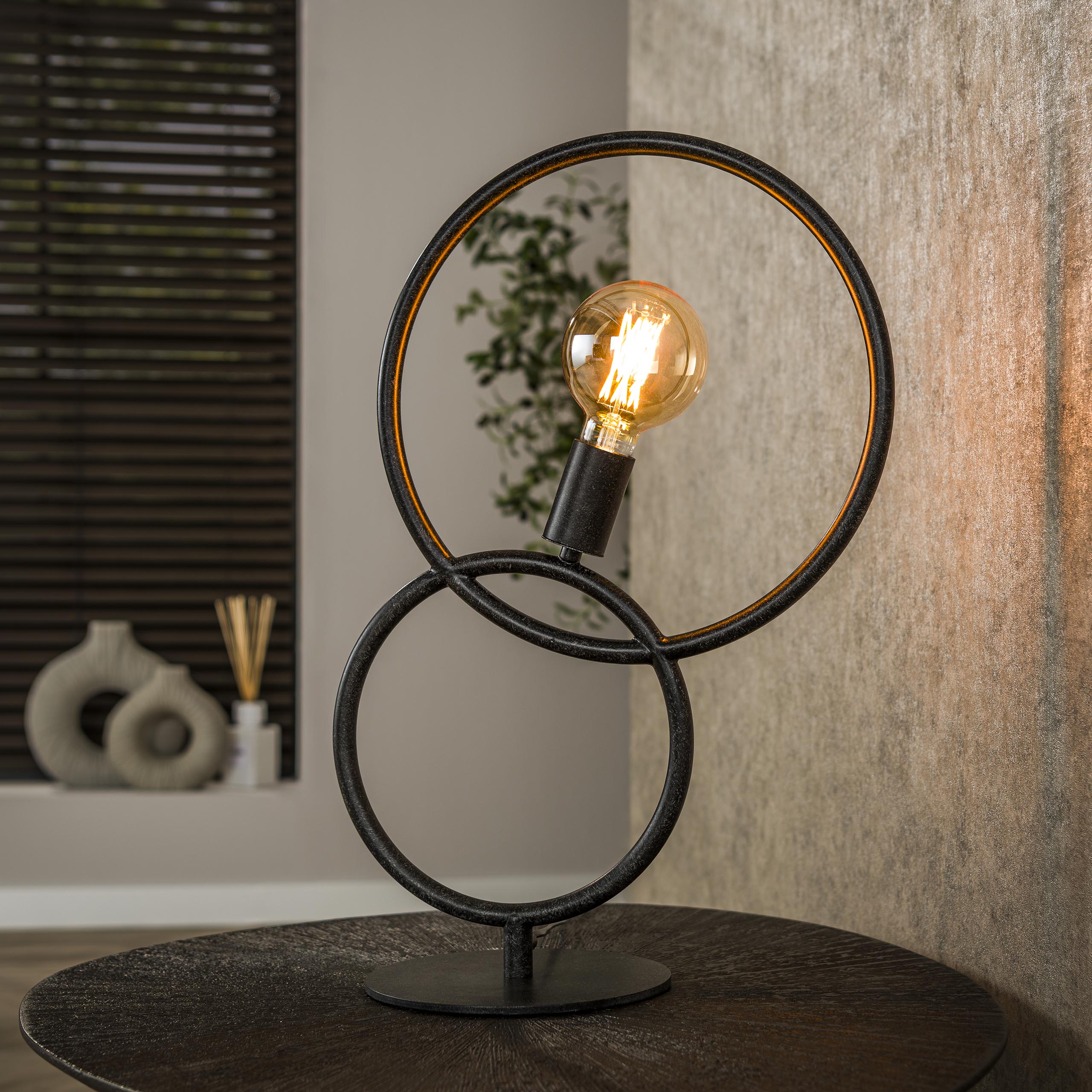 Table lamp Loop 1-light Artic - Black