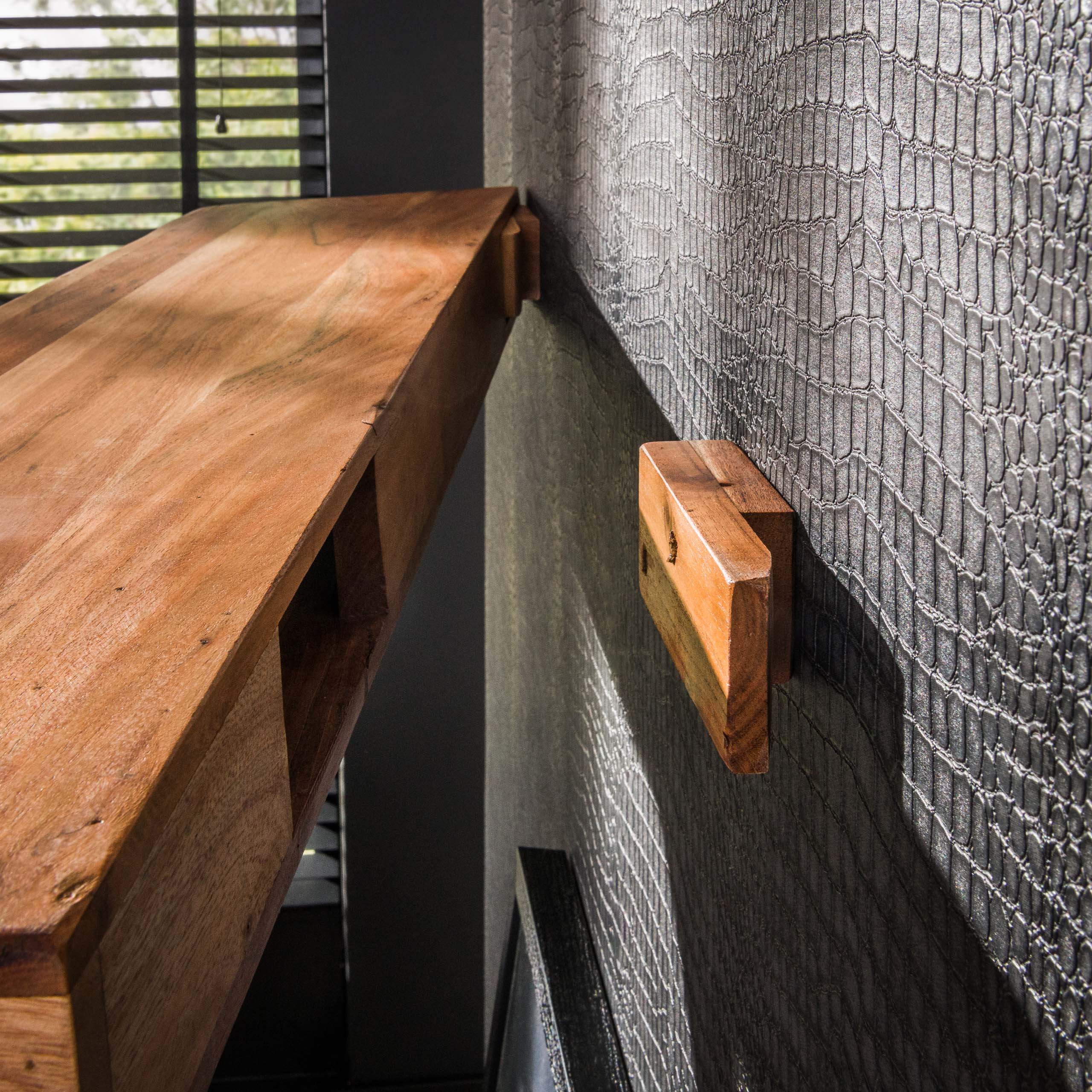 Estante de pared 200 árbol / Acacia maciza natural