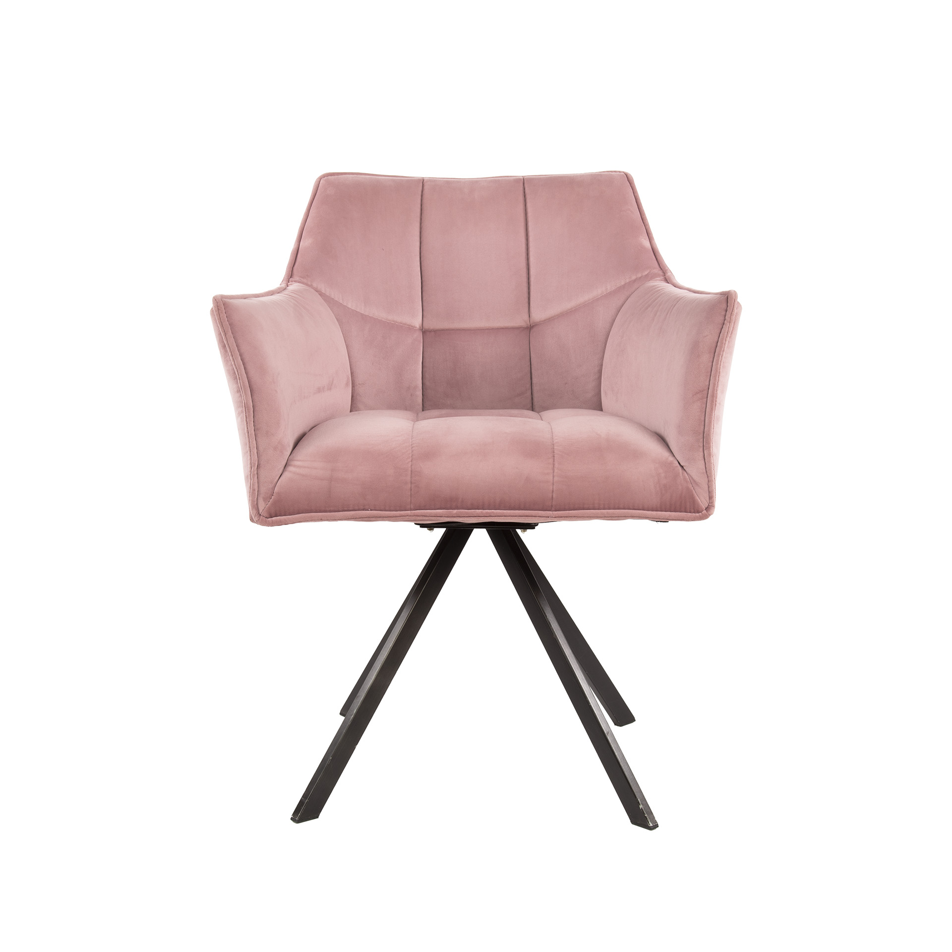 Armchair grid rotatable. VPE2 / Pink velvet