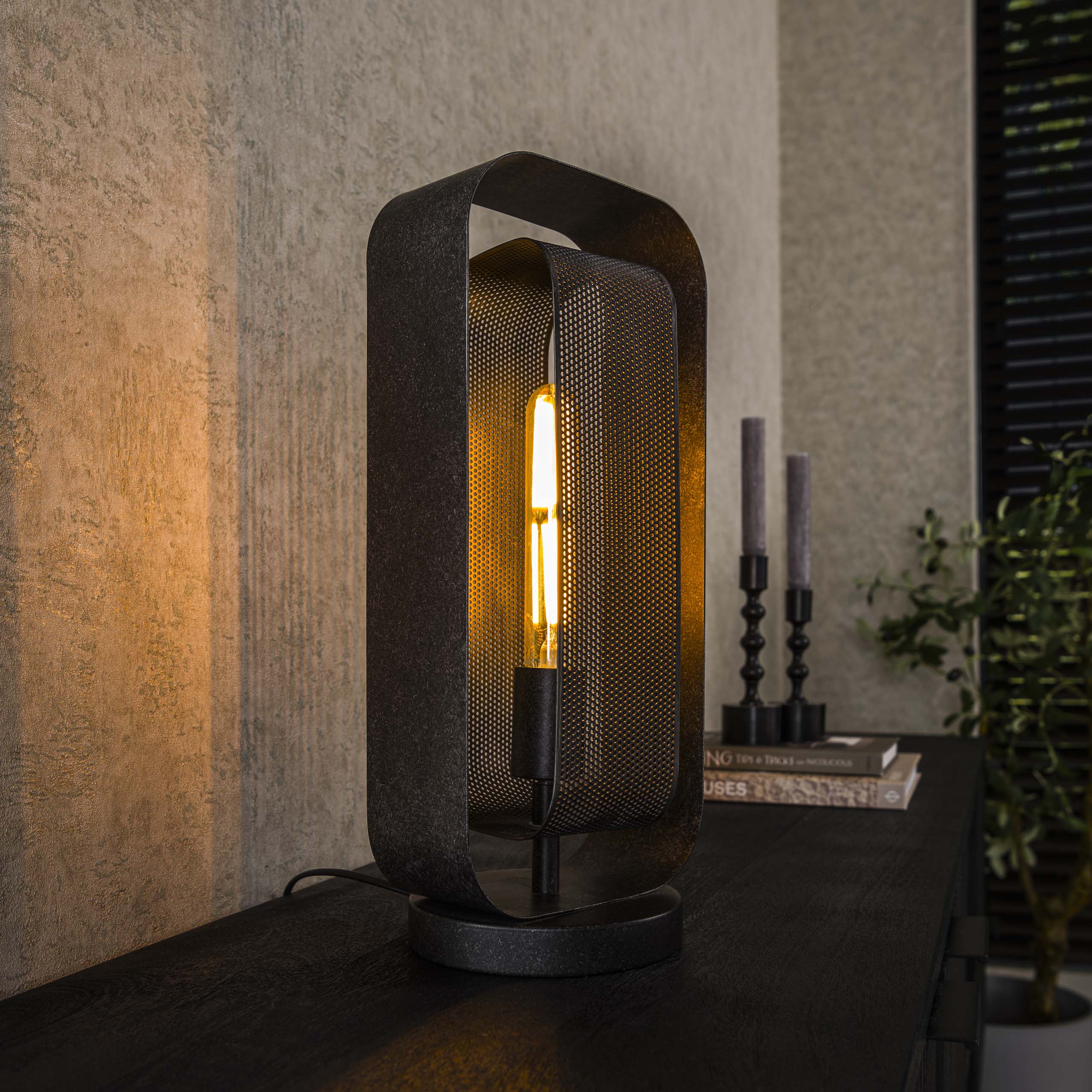 Table lamp 1L mesh rotate / Artic black