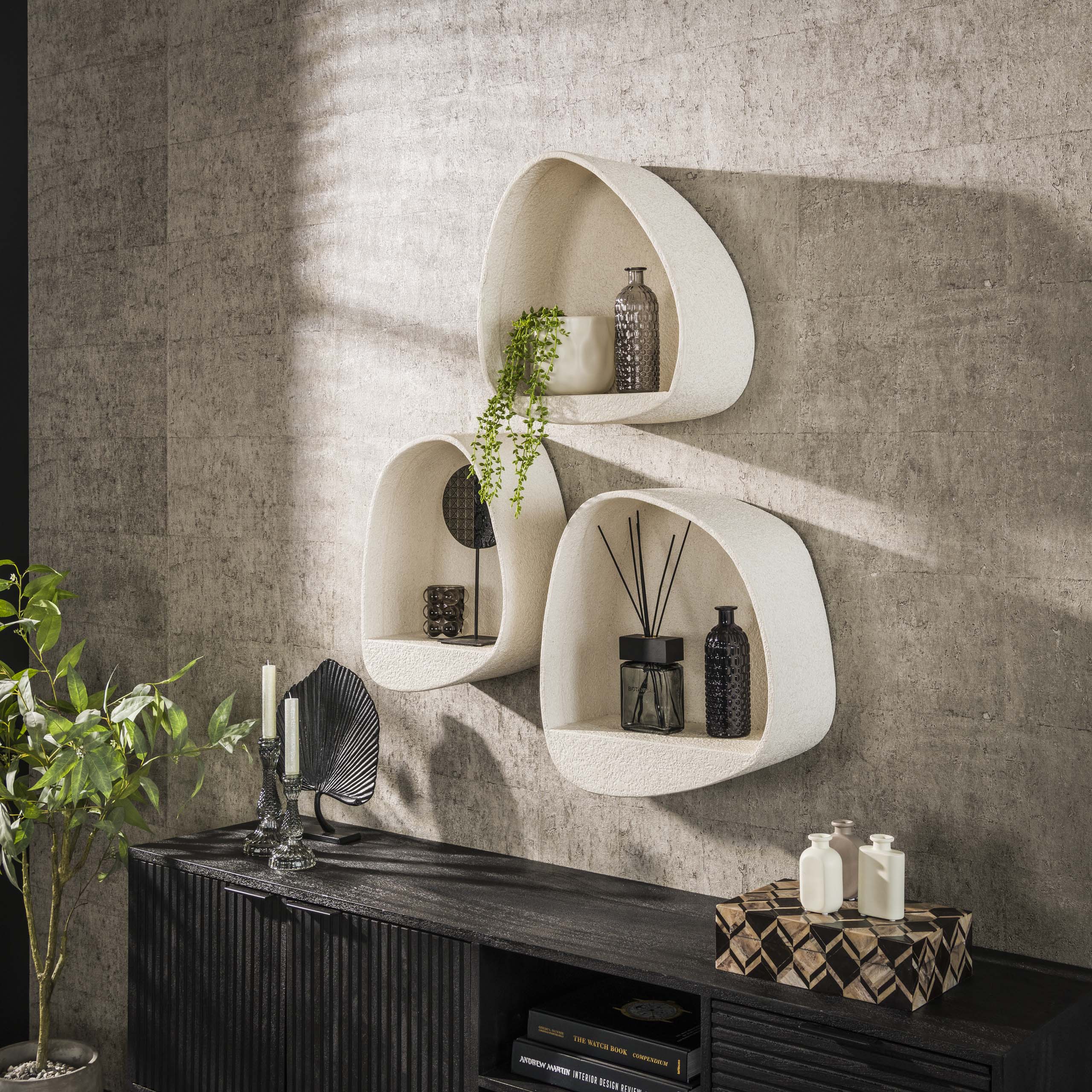 Wall shelf stone drop / Marble composite