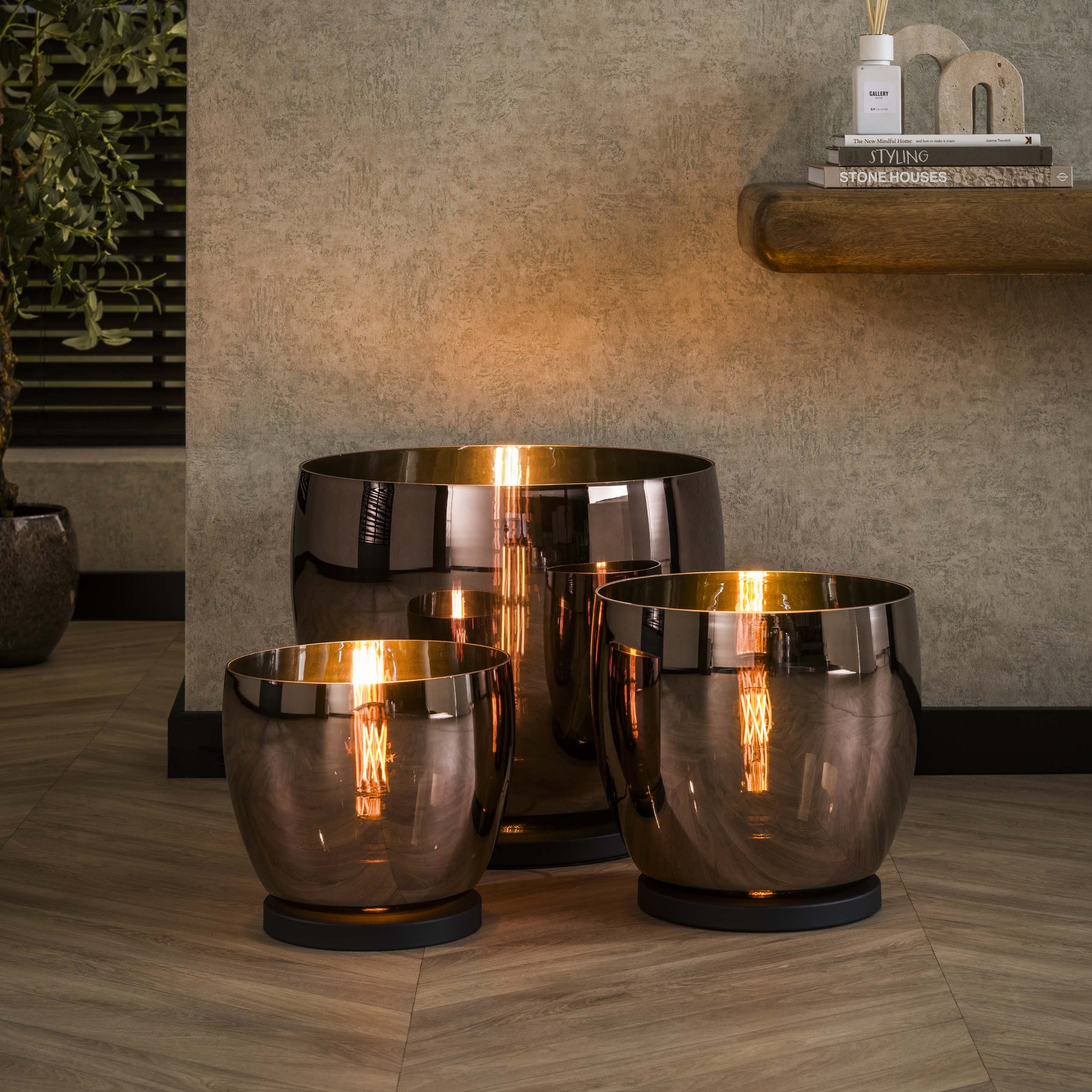 Floor lamp UP L 1-light - Copper glass