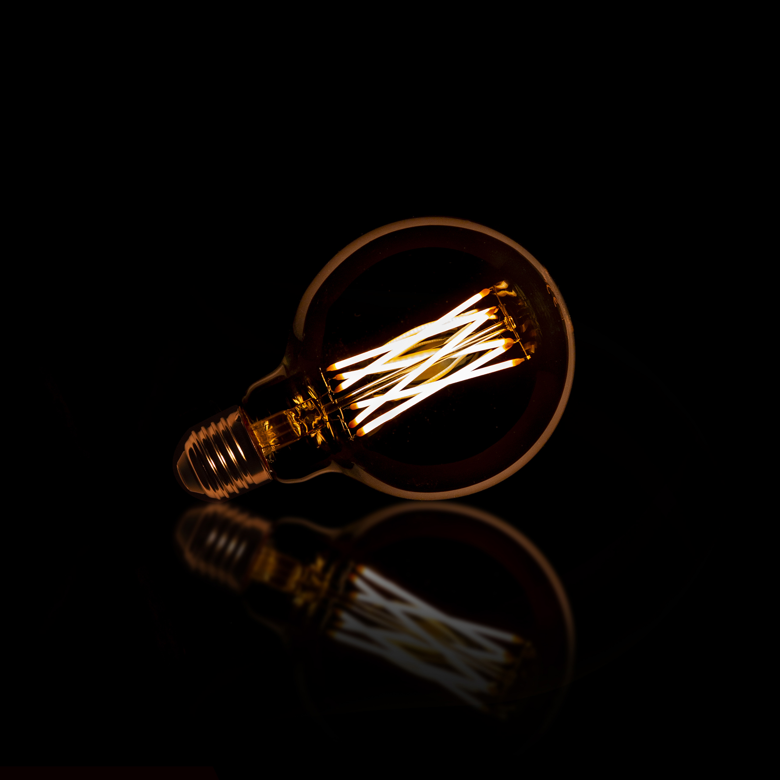 Light source LED [G95] filament bulb Ø9.5 - E27 6W dimmable / Amber glass