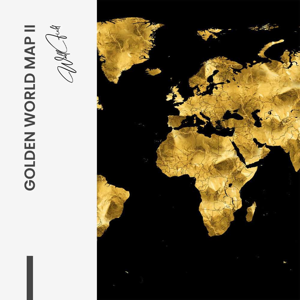 Bundle: "Golden World Map" (3x) – Vidrio