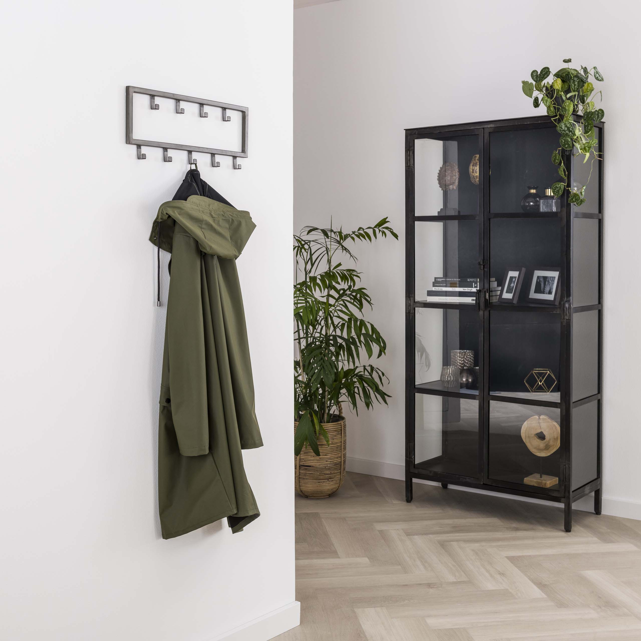 Coat rack Steel square (9 hooks)