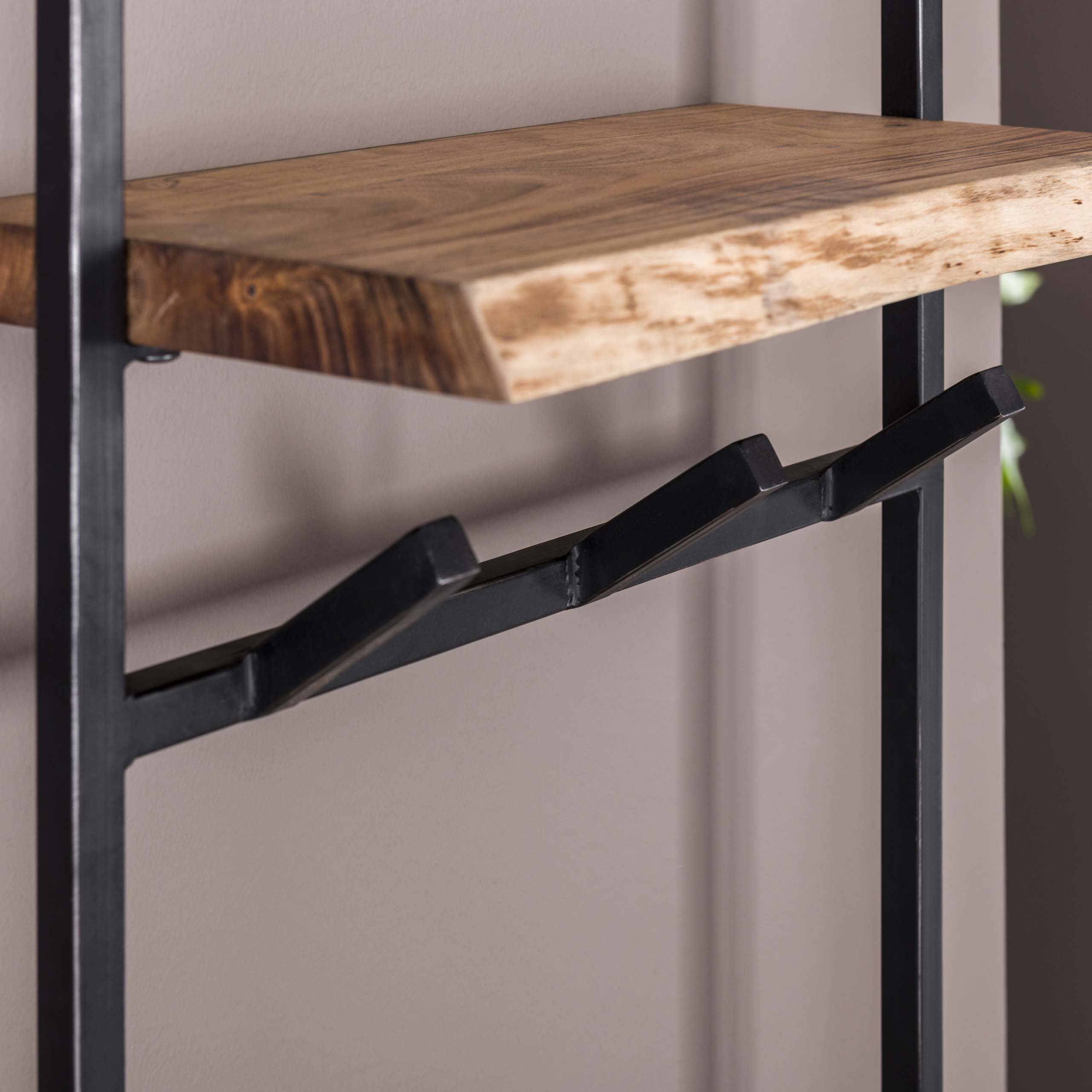 Coat rack Air Solid high - 6 hooks - Solid acacia