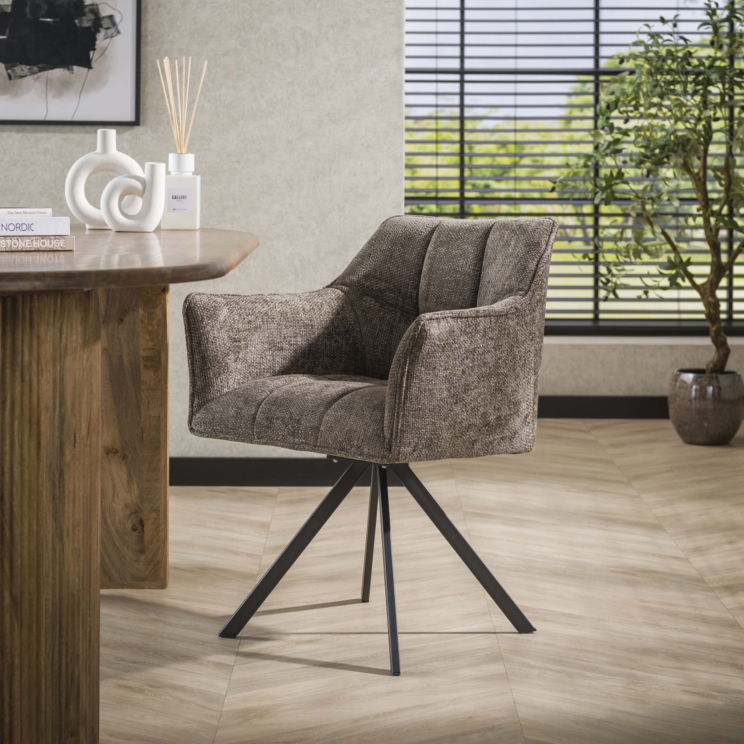 Armchair Raster rotatable - packed per 2 - Hoven taupe