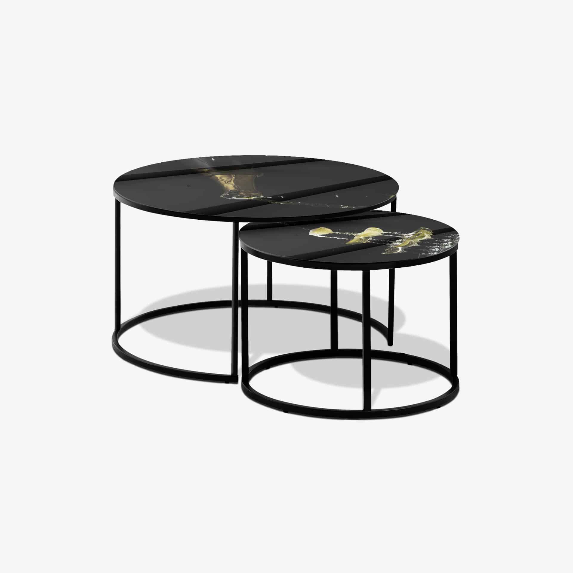 Mesa de centro Negro - Fuente Champagne