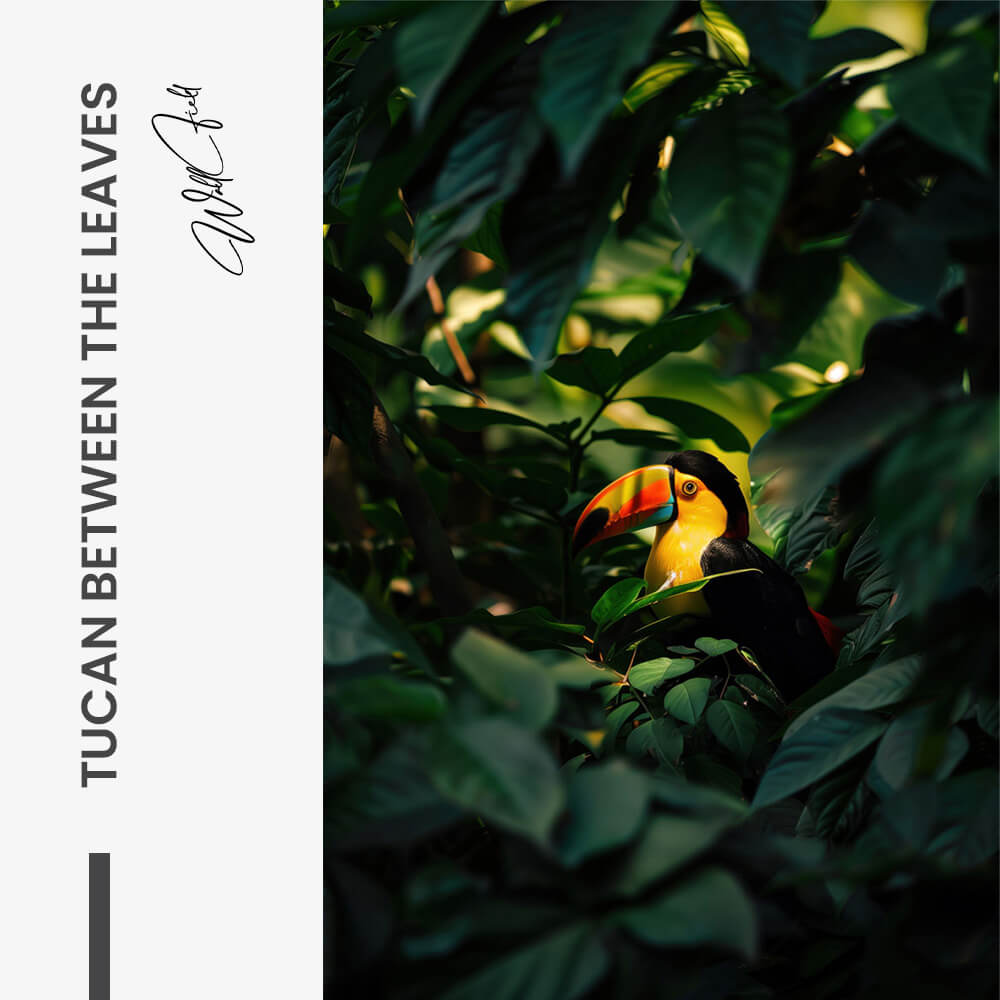 Tucan between the Leaves – Vidrio